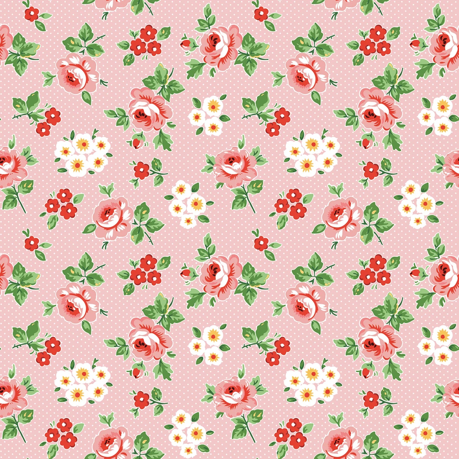 Flower Market | Hand Picked Pink by Elea Lutz for Poppie Cotton | FM25408