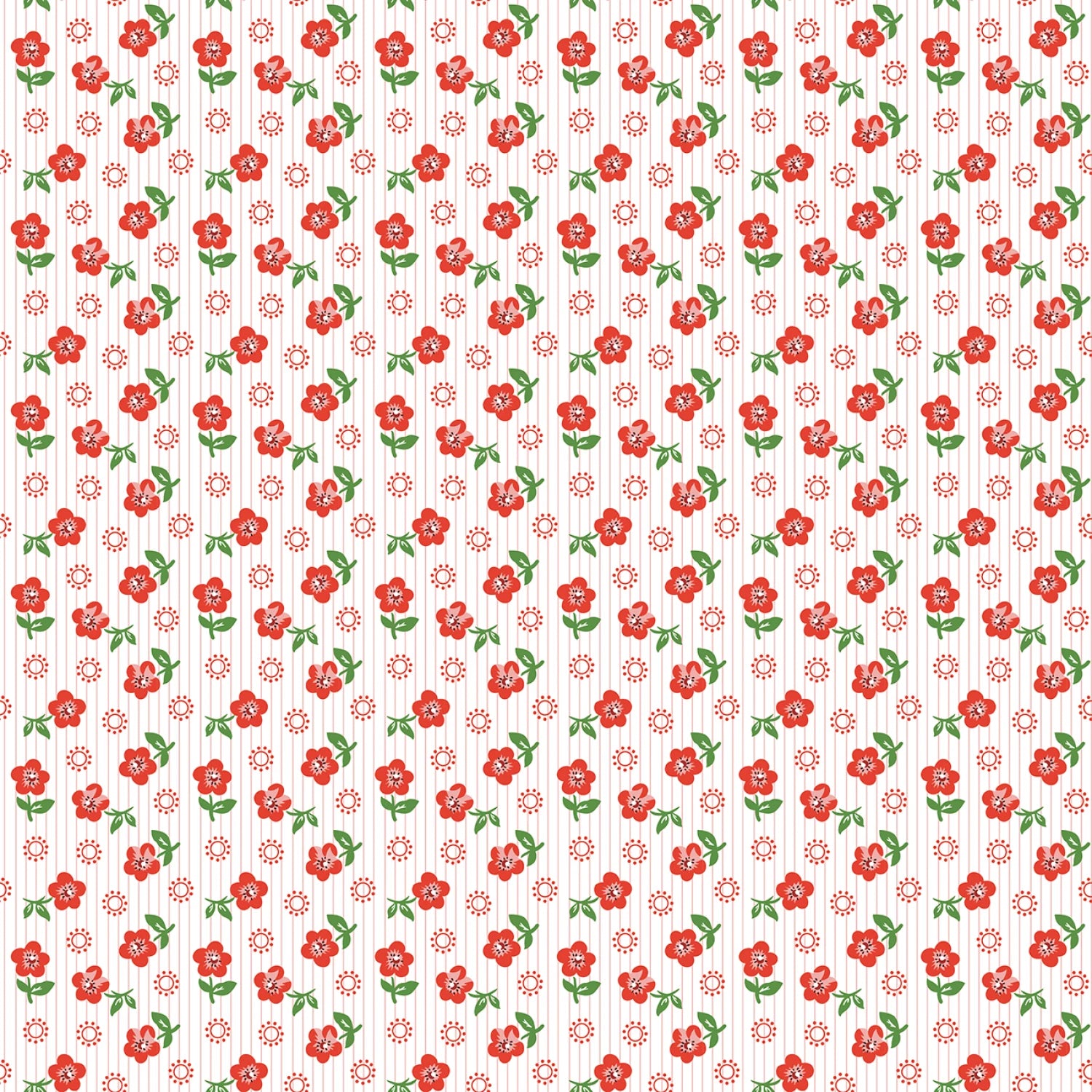 Flower Market | Sugar Petals Red by Elea Lutz for Poppie Cotton | FM25415