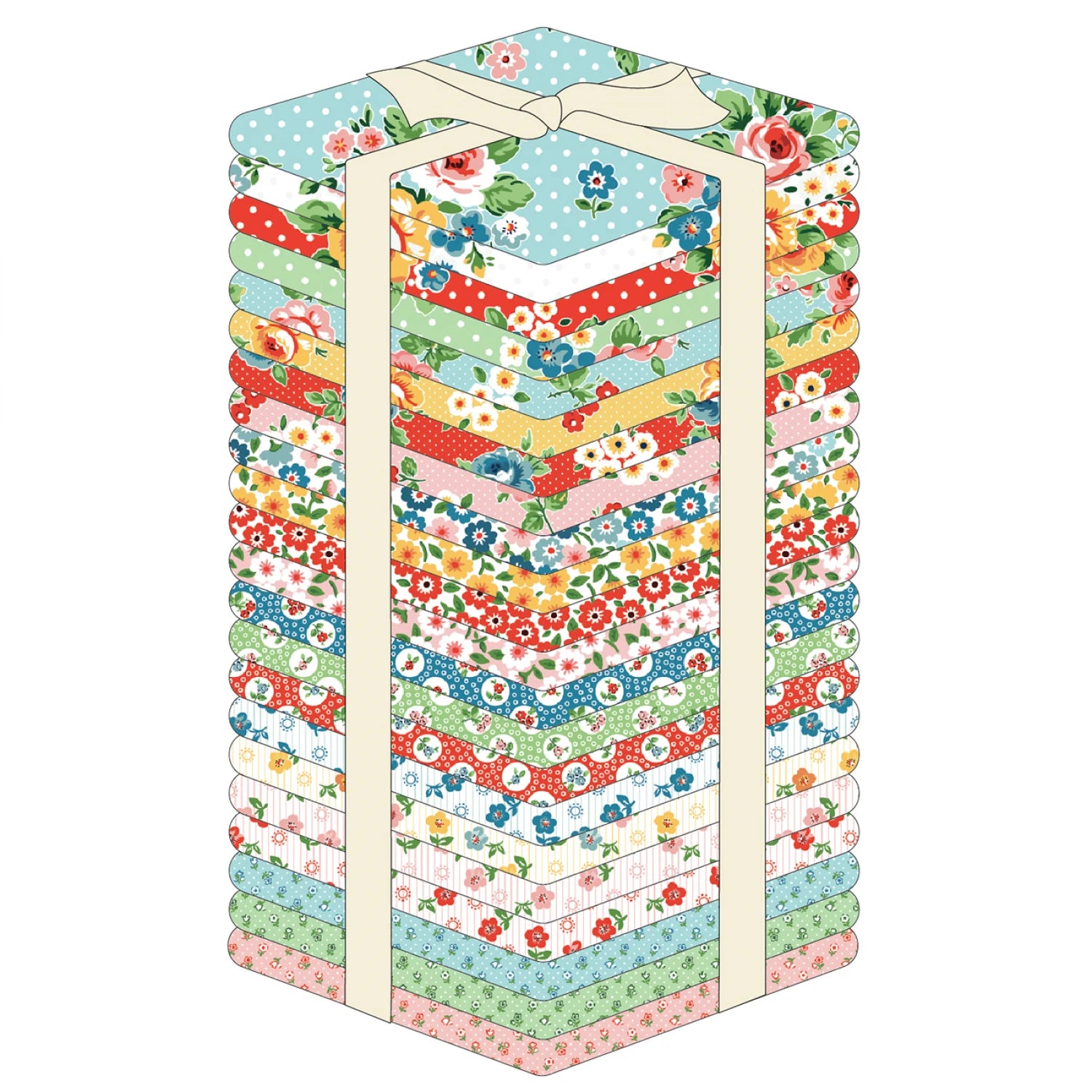 Flower Market | Fat Quarter Bundle by Elea Lutz for Poppie Cotton | 22 pcs