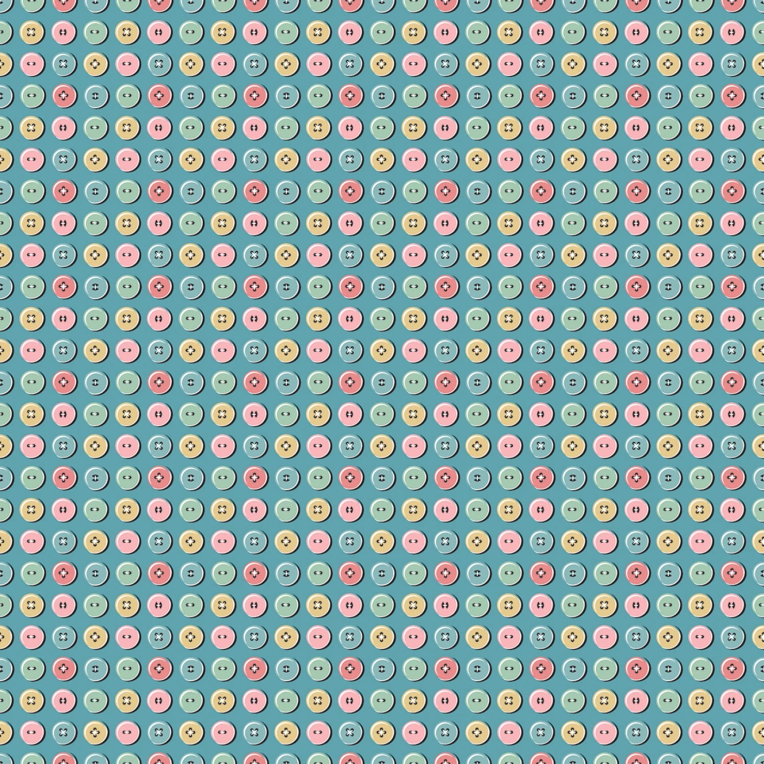 Granny's Sewing Room | Button Collection - Blue by Sheri McCulley for Poppie Cotton | GS25908