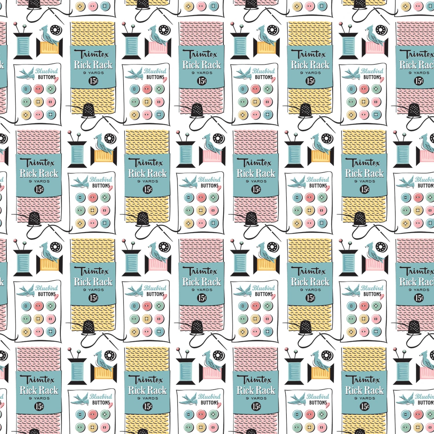 Granny's Sewing Room | Sewing Notions - White by Sheri McCulley for Poppie Cotton | GS25922