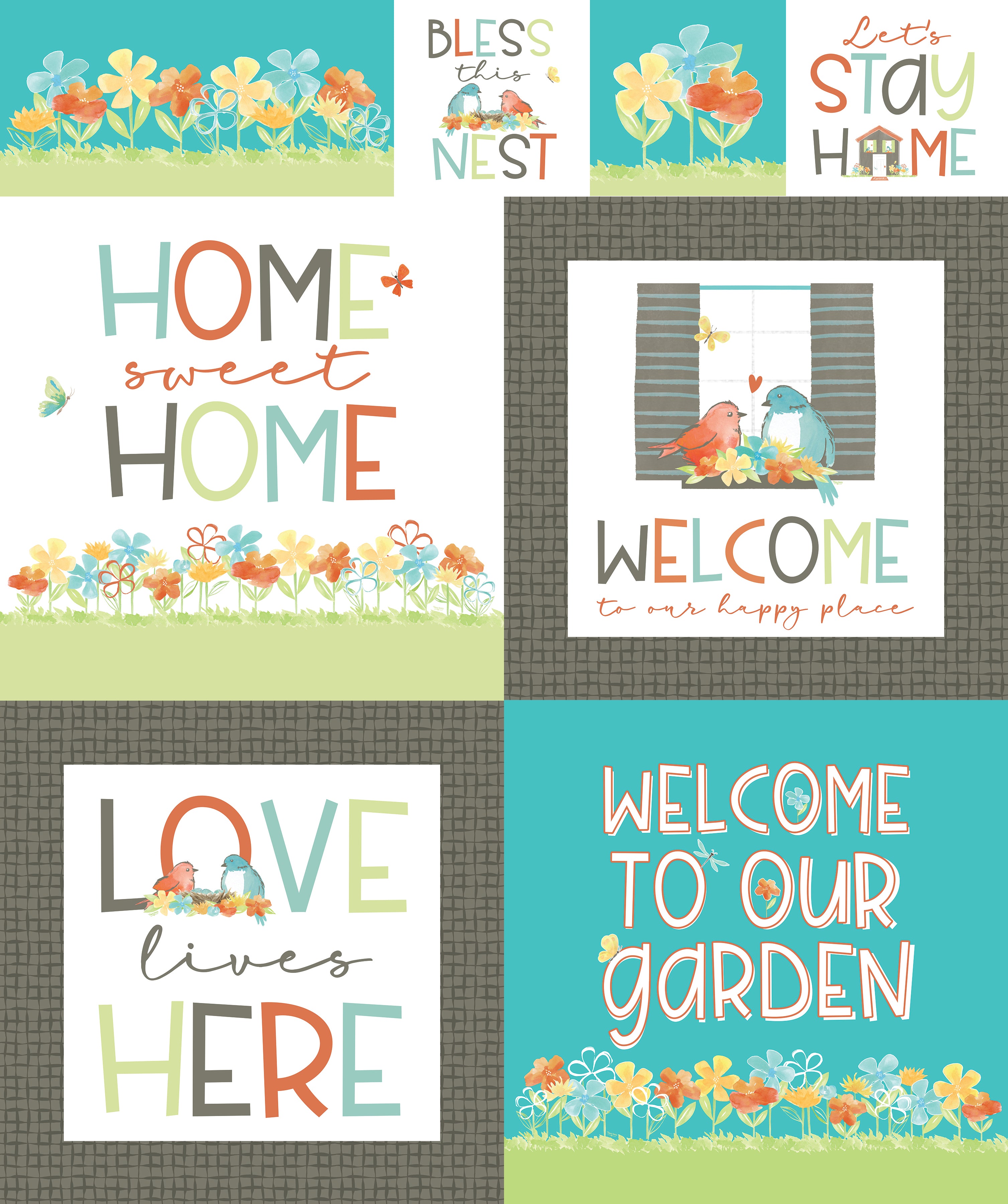 Happy At Home | 36" Panel by Tara Reed for Riley Blake | HD13707‑PANEL