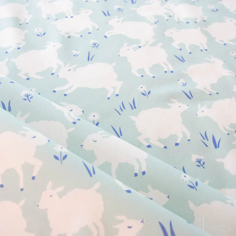 Homestead | Little Lamb - Mint by Emily Isabella for Birch Fabrics | EI-34-MINT | 100% Organic Cotton