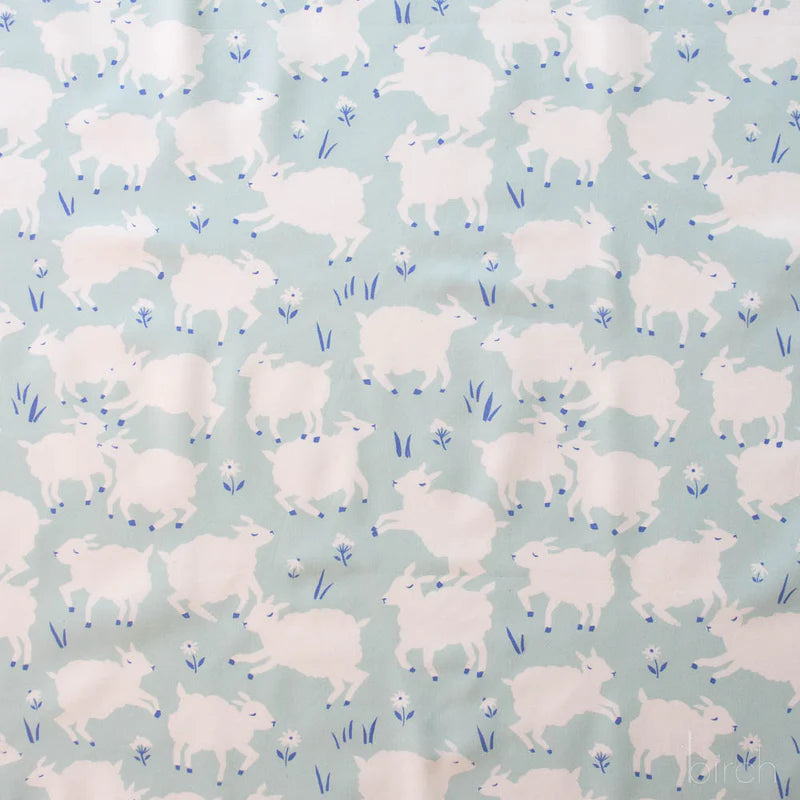 Homestead | Little Lamb - Mint by Emily Isabella for Birch Fabrics | EI-34-MINT | 100% Organic Cotton