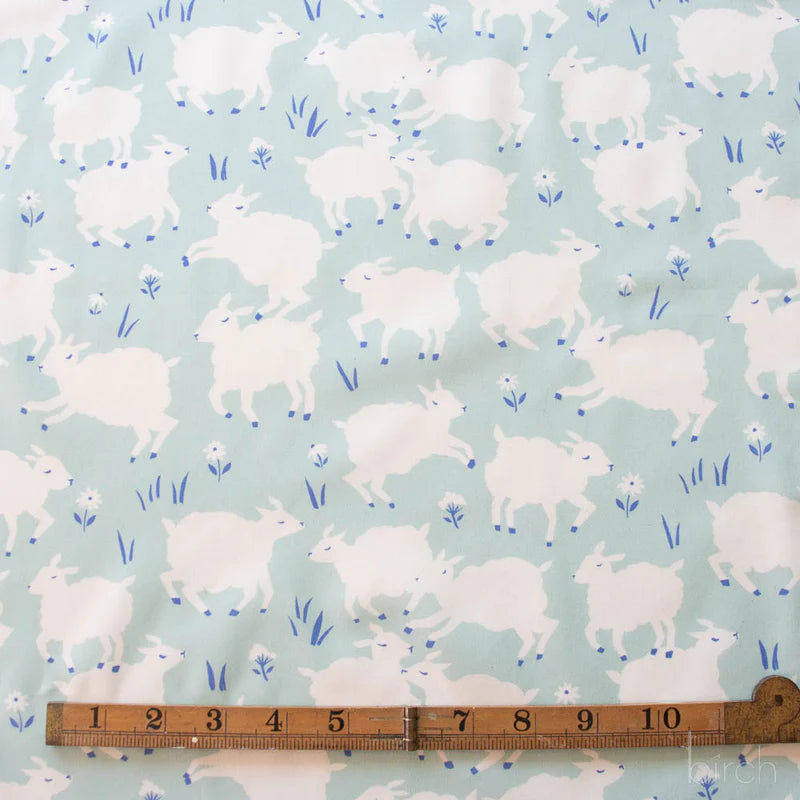 Homestead | Little Lamb - Mint by Emily Isabella for Birch Fabrics | EI-34-MINT | 100% Organic Cotton