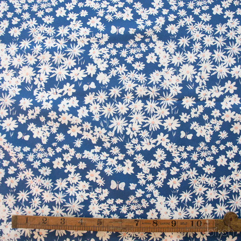 Homestead | Daisy Bed - Storm by Emily Isabella for Birch Fabrics | EI-31-STORM | 100% Organic Cotton