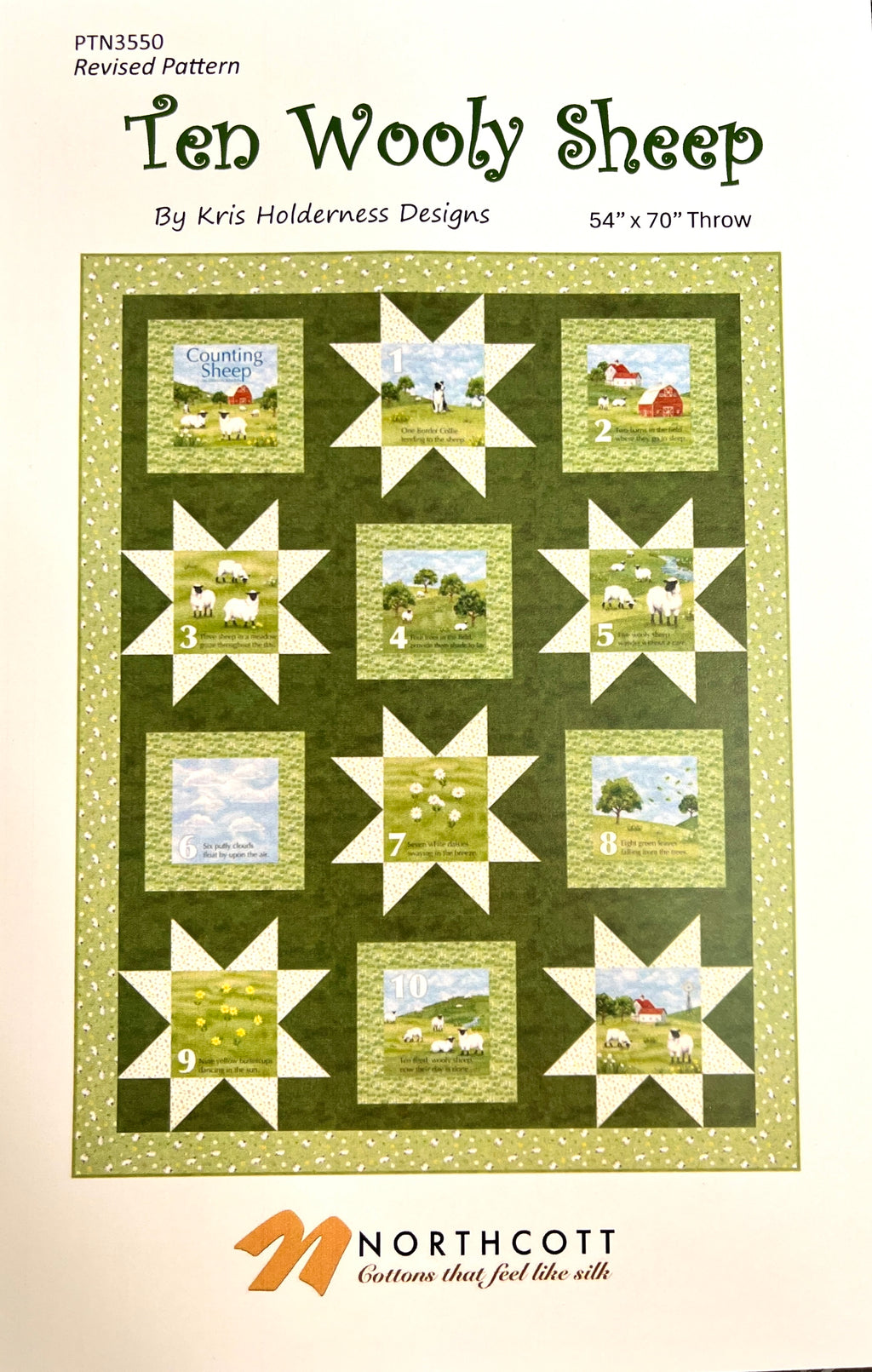 Ten Wooly Sheep Quilt Pattern by Kris Holderness Designs | 54