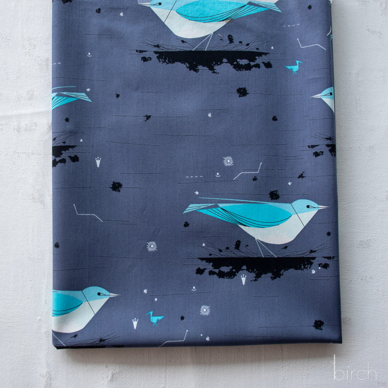 Iconic Vol. 2 | Mountain Bluebird by Charley Harper for Birch Fabrics | CH-453 | 100% Organic Cotton