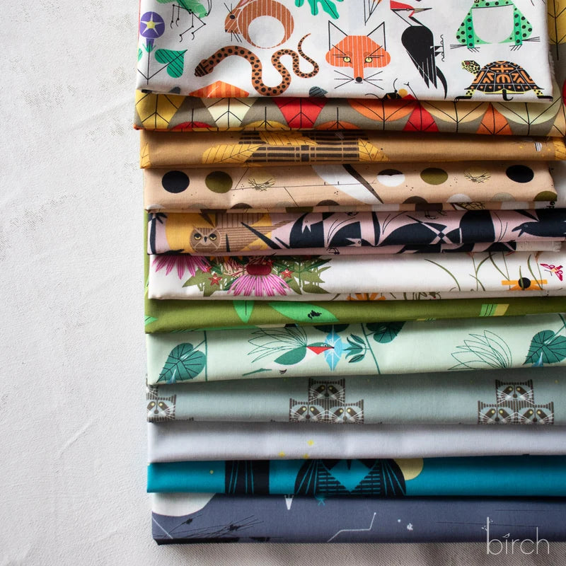 Iconic Vol. 2 | Fat Quarter Bundle by Charley Harper for Birch Fabrics | 12 pcs | 100% Organic Cotton