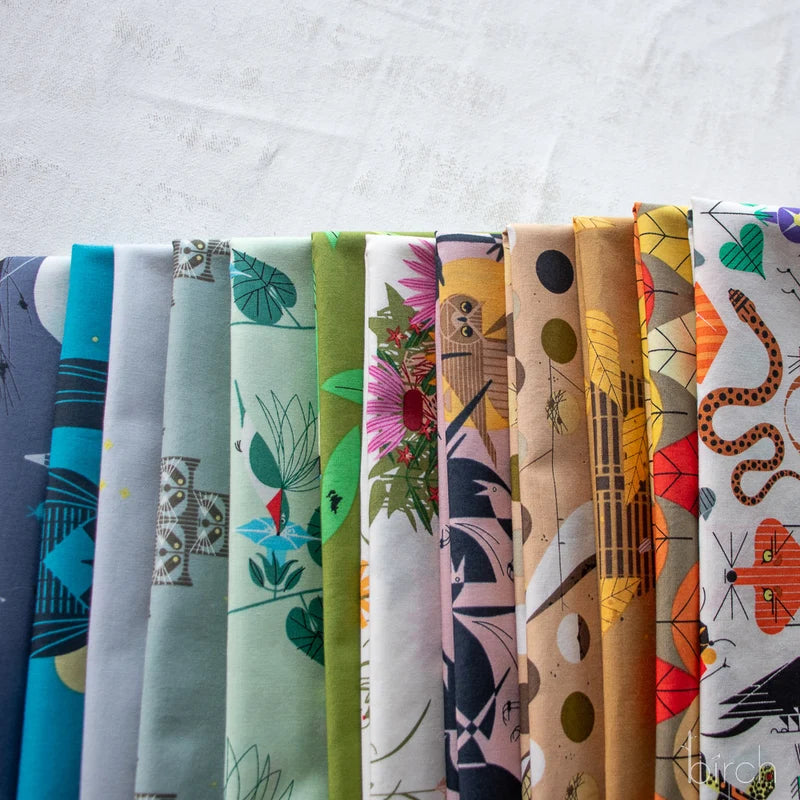 Iconic Vol. 2 | Fat Quarter Bundle by Charley Harper for Birch Fabrics | 12 pcs | 100% Organic Cotton