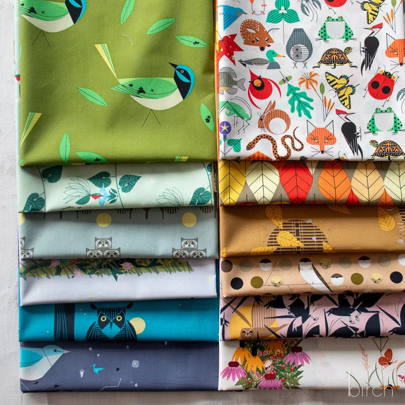 Iconic Vol. 2 | Fat Quarter Bundle by Charley Harper for Birch Fabrics | 12 pcs | 100% Organic Cotton