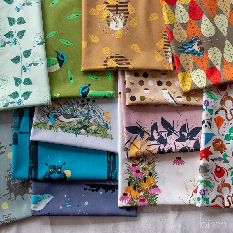 Iconic Vol. 2 | Fat Quarter Bundle by Charley Harper for Birch Fabrics | 12 pcs | 100% Organic Cotton