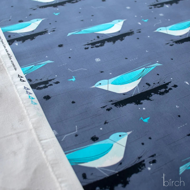 Iconic Vol. 2 | Mountain Bluebird by Charley Harper for Birch Fabrics | CH-453 | 100% Organic Cotton