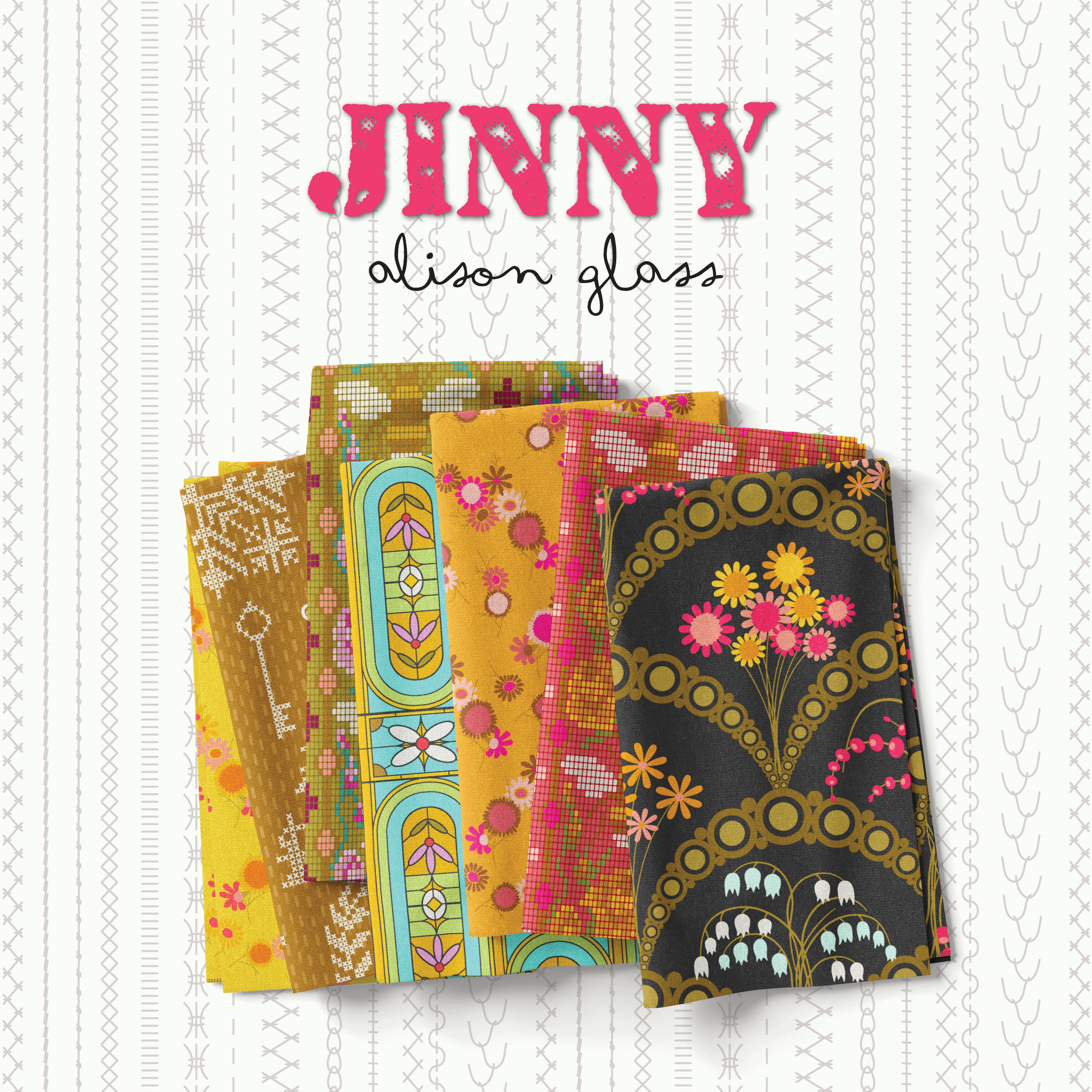 Jinny | Daisy Chain Marigold by Alison Glass for Andover Fabrics | A-10330-O