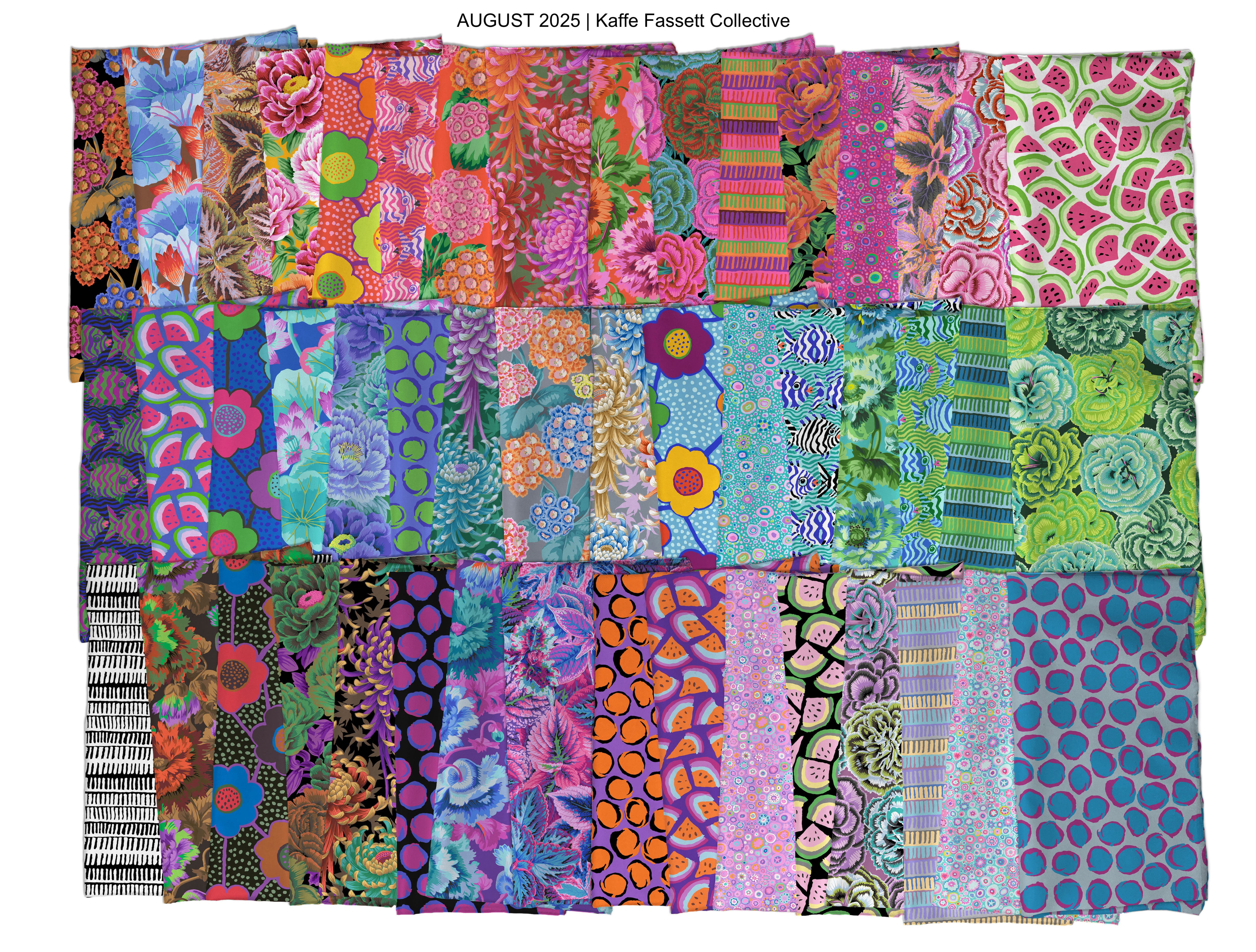 August 2025 | Roman Glass - Turquoise by Kaffe Fassett Collective for FreeSpirit | PWGP001.TURQUOISE