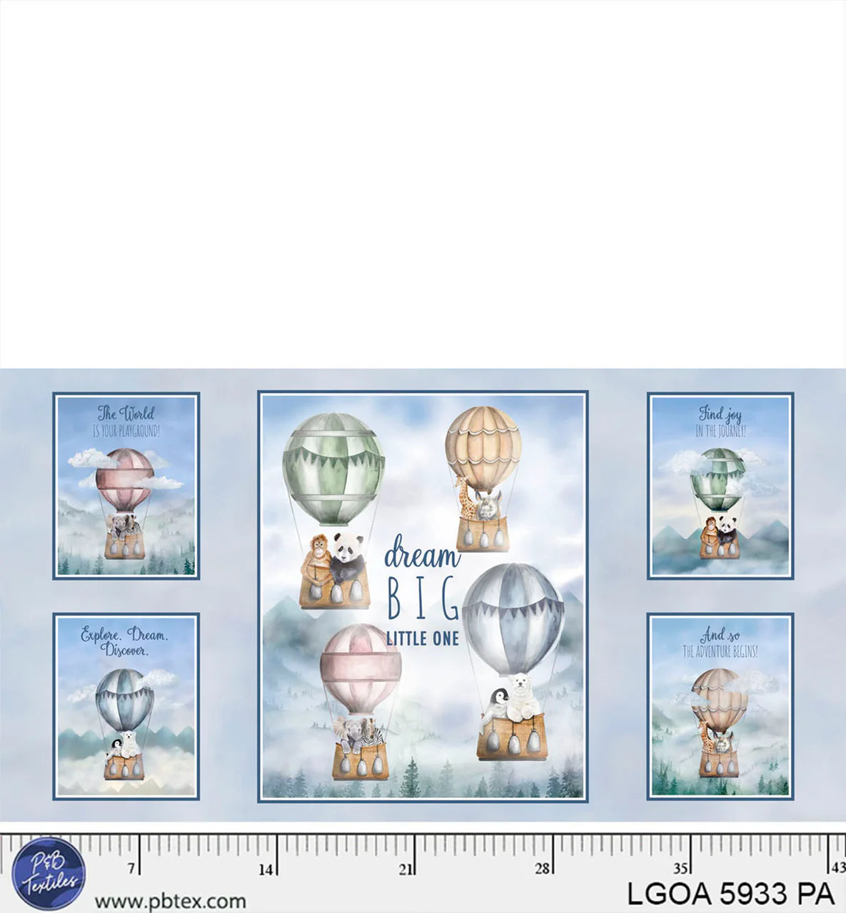 Let's Go on an Adventure | 24" Panel by Brett Blumenthal for P&B Textiles | LGOA5933-PA