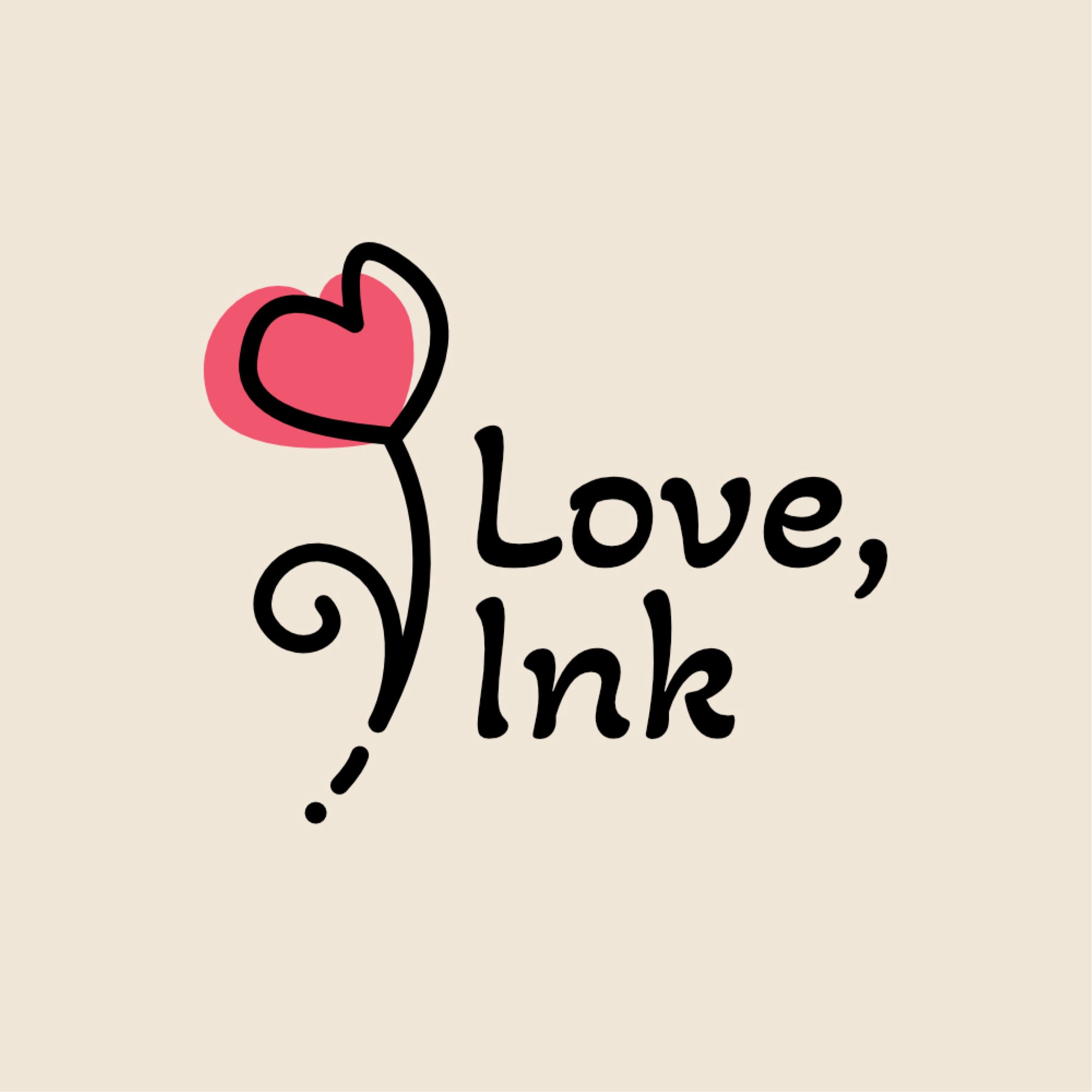 Love, Ink | Pink Small Hearts by RouCouCou for Cloud9 | 228645 | 100% Organic Cotton