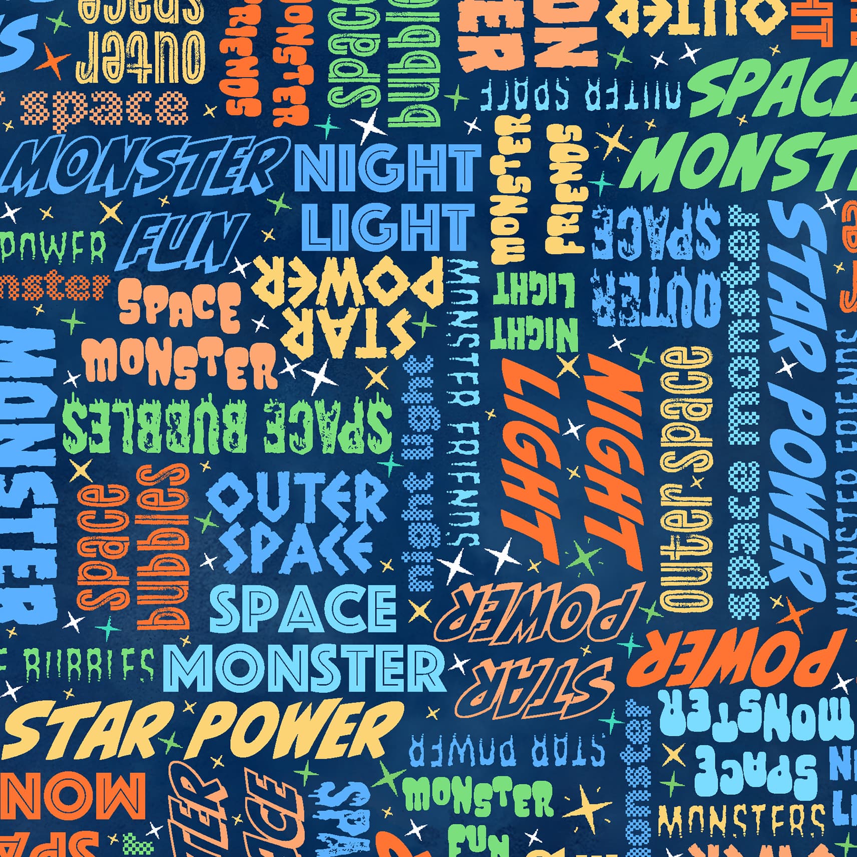 Space Monsters | Fat Quarter Bundle by Maywood Studio | 12 pcs