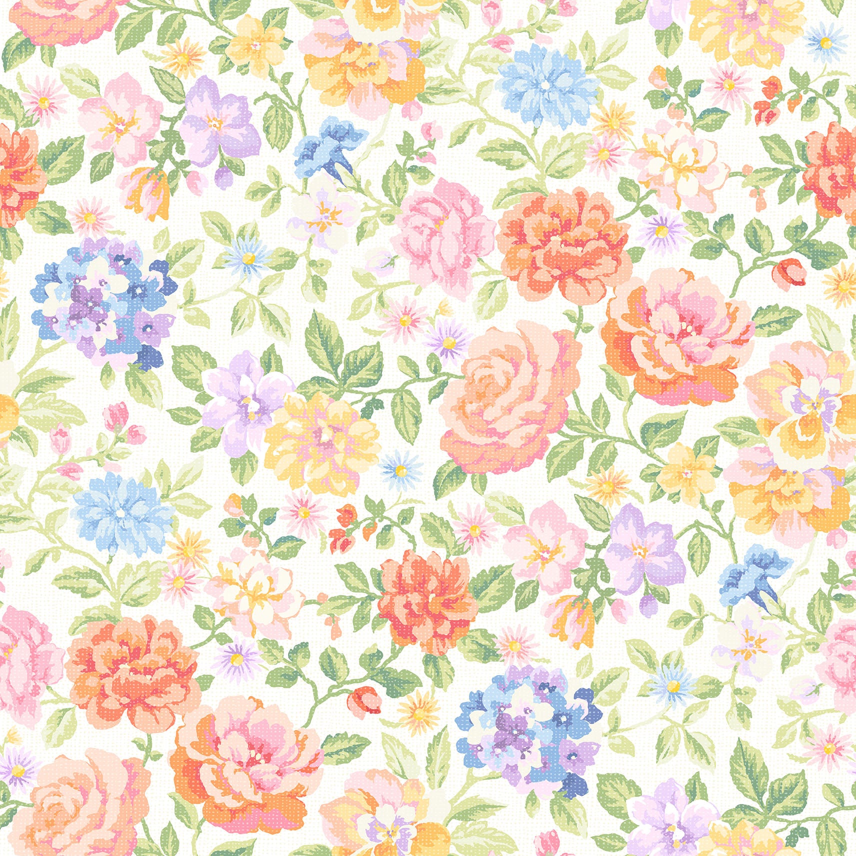 Gathering Sun | Floral White Multi by Maywood Studio | MAS11190-WZ