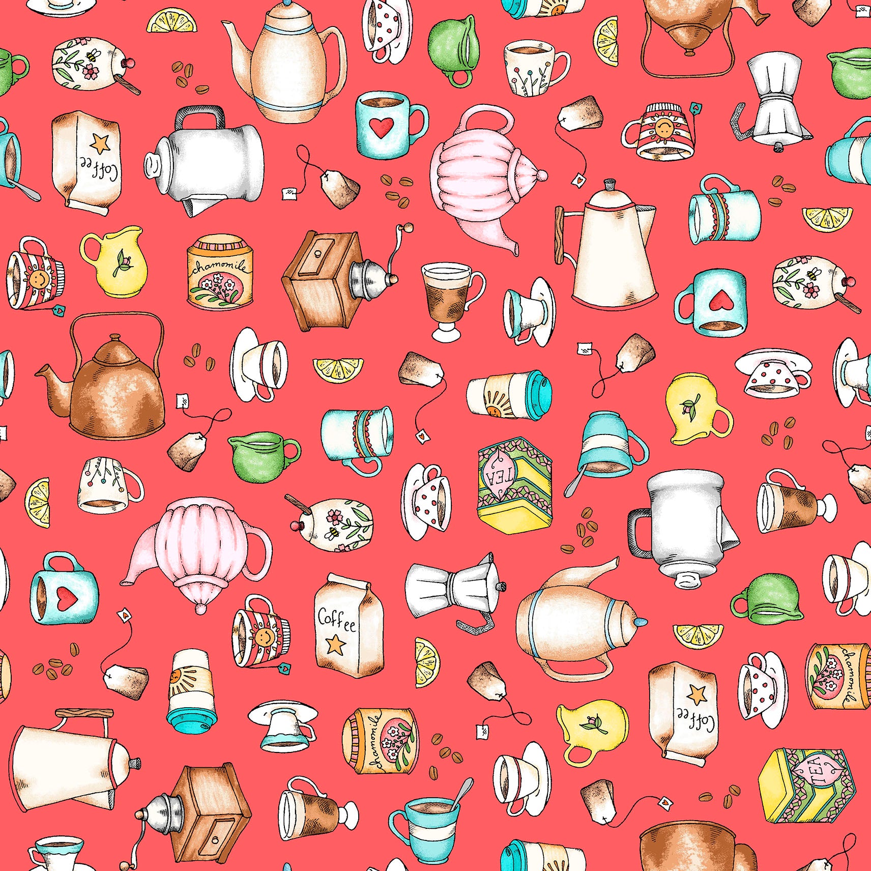 Dessert First | Coffee & Tea Making - Rose Red by Kris Lammers for Maywood Studio | MAS11222-R