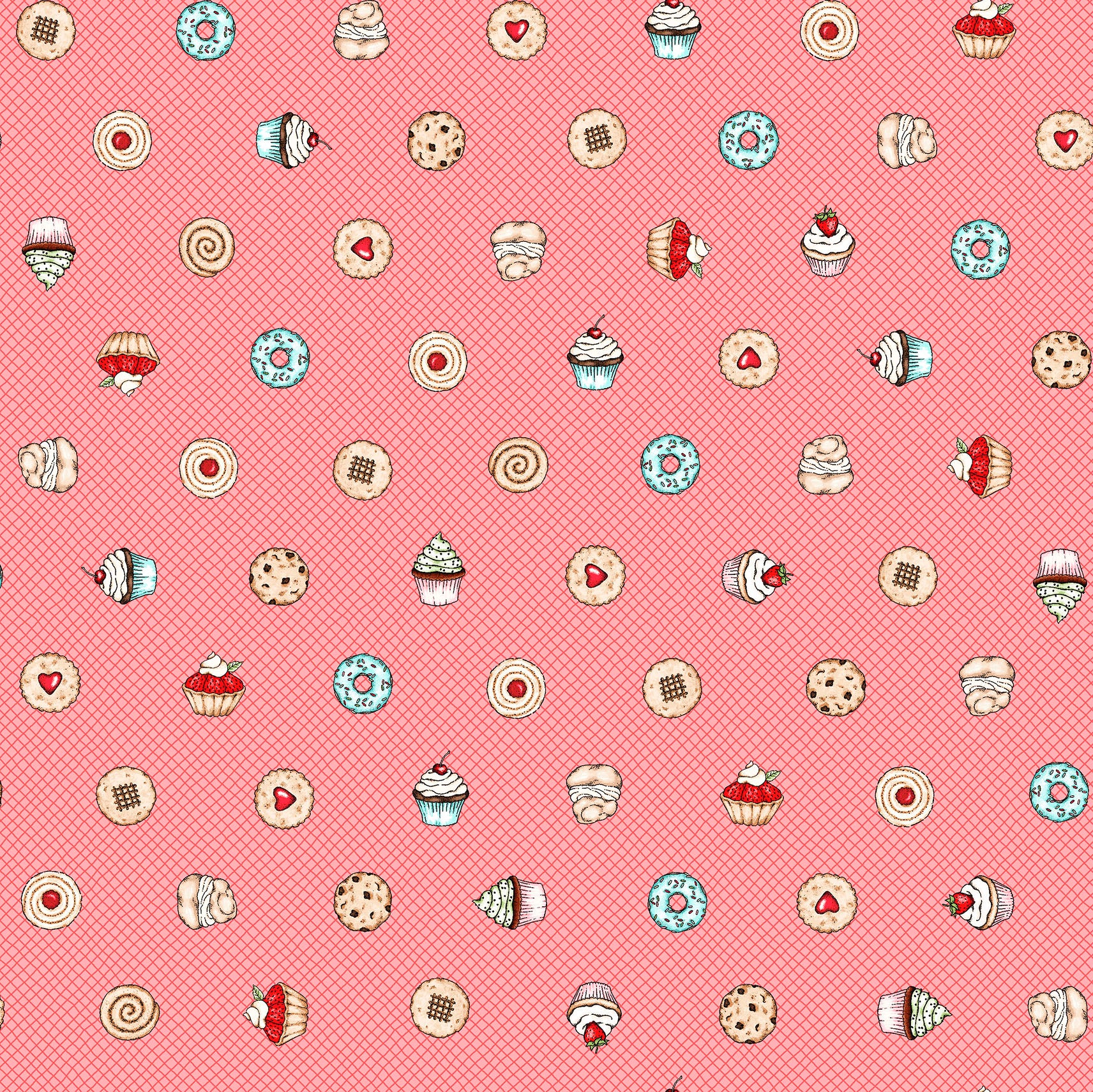 Dessert First | Cupcakes & Cookies - Pink by Kris Lammers for Maywood Studio | MAS11226-P
