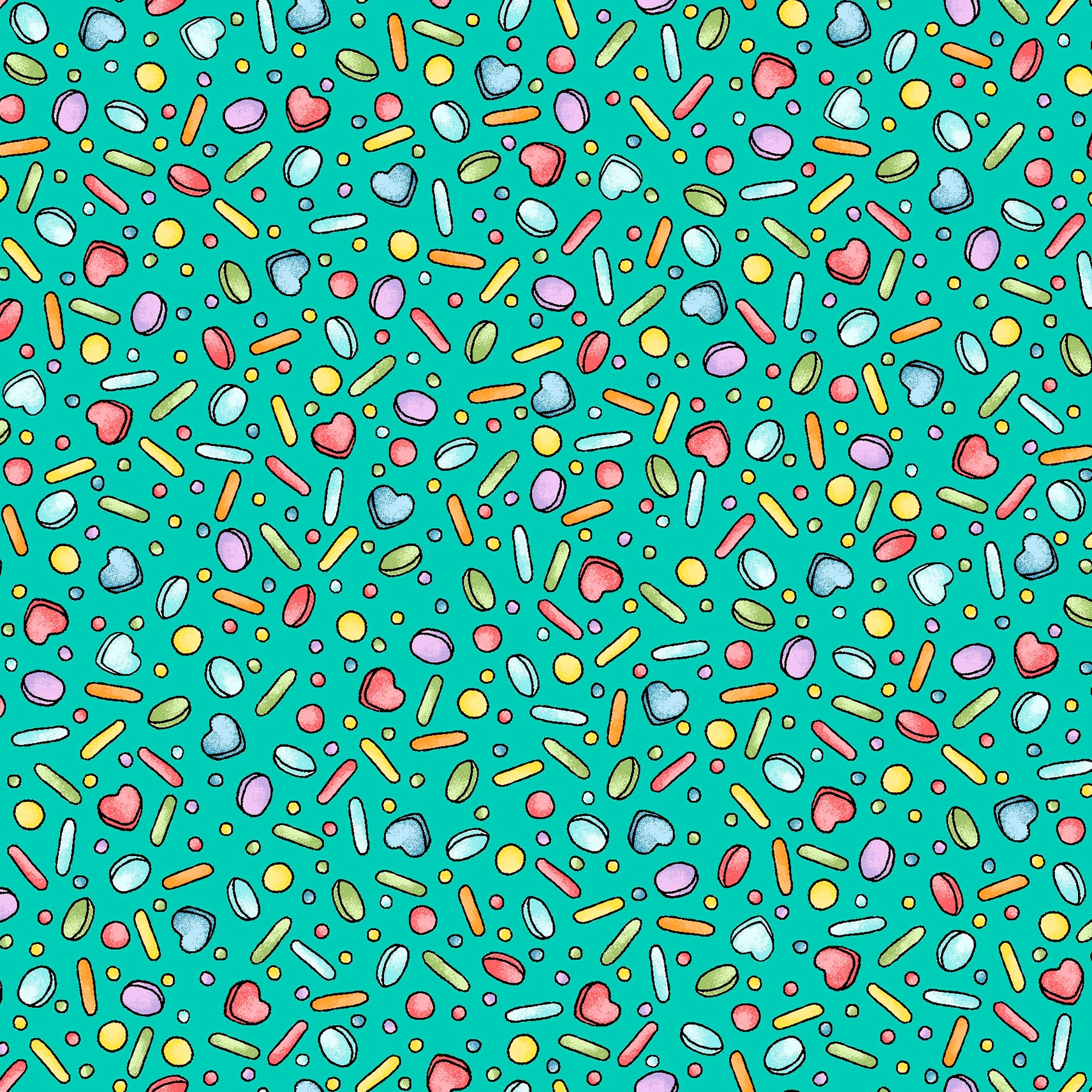 Dessert First | Rainbow Pastilles - Dark Aqua by Kris Lammers for Maywood Studio | MAS11227-Q