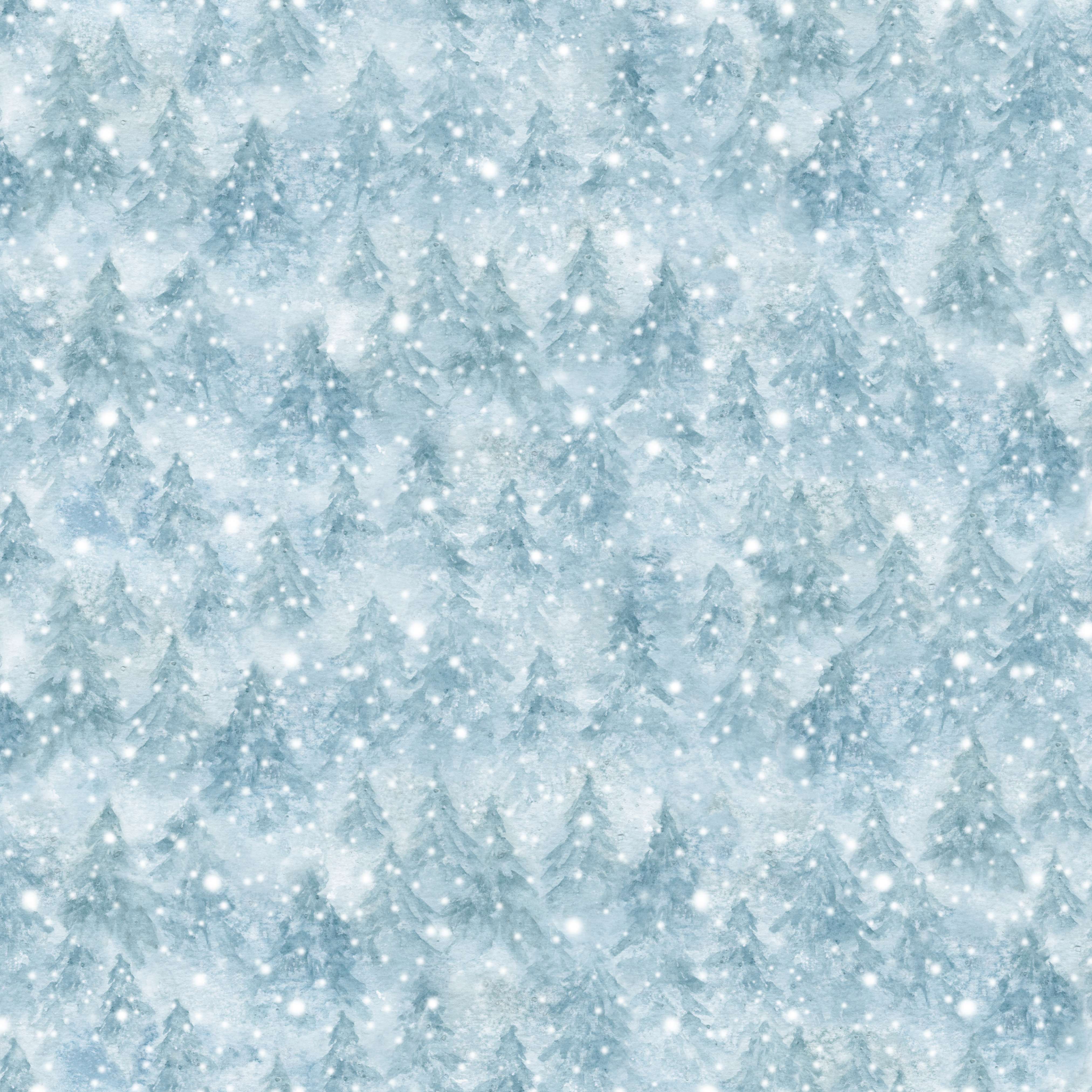 One Snowy Day | Blue Snowscape by Hannah Dale for Maywood Studio | MAS