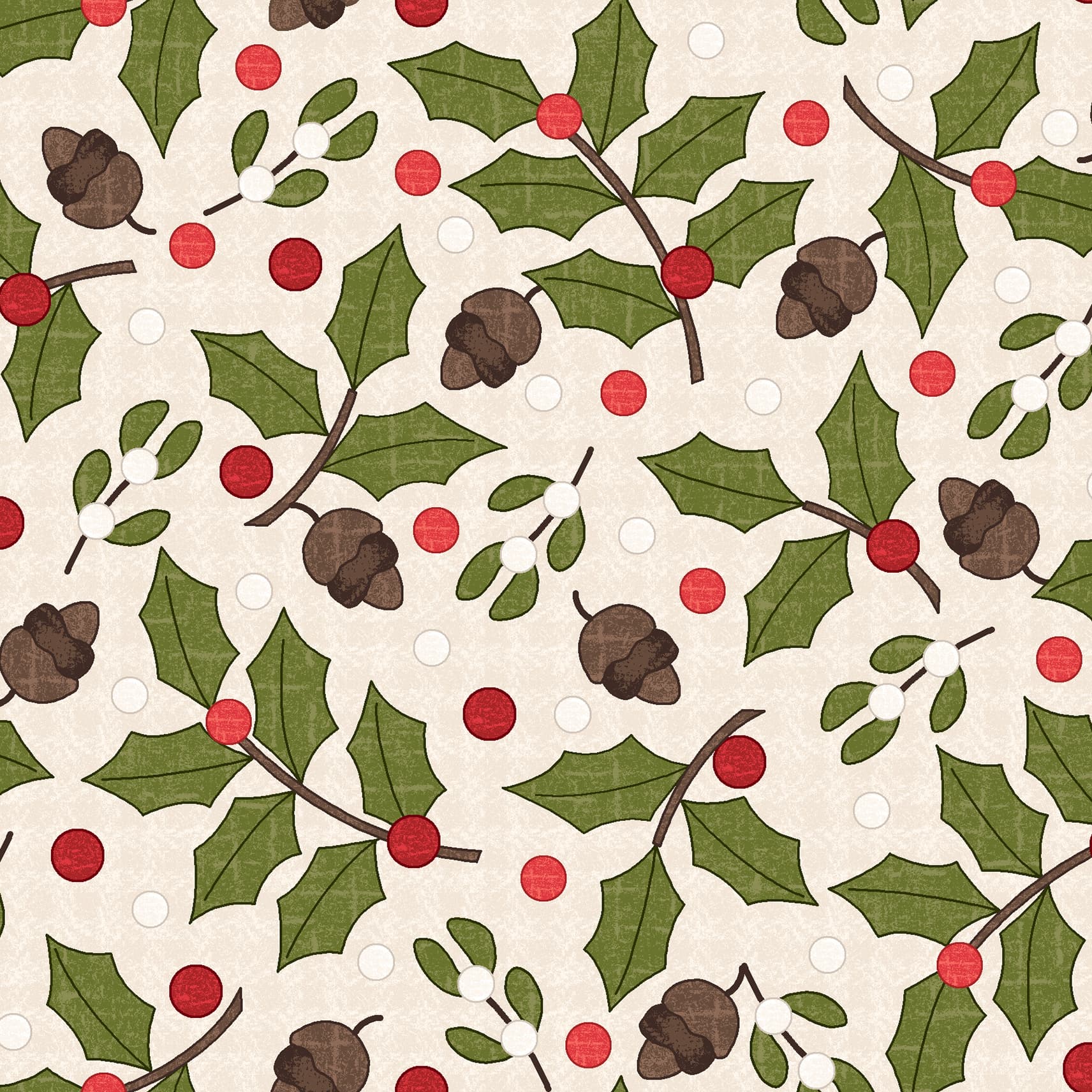 Snowtop Mountain Flannel | Greenery - Cream by Bonnie Sullivan for Maywood Studio | MASF11163-E | 100% Cotton Flannel