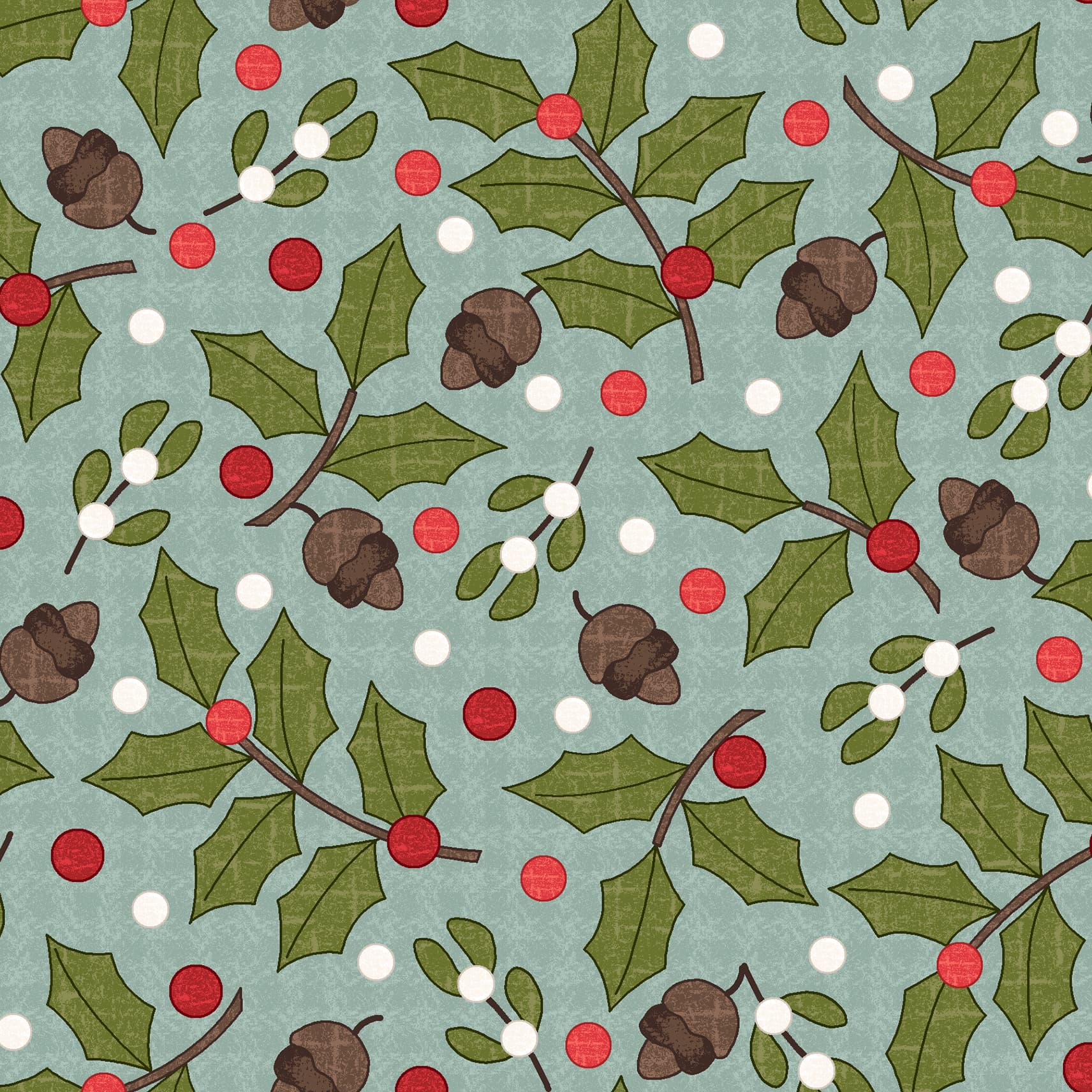 Snowtop Mountain Flannel | Greenery - Aqua by Bonnie Sullivan for Maywood Studio | MASF11163-Q | 100% Cotton Flannel