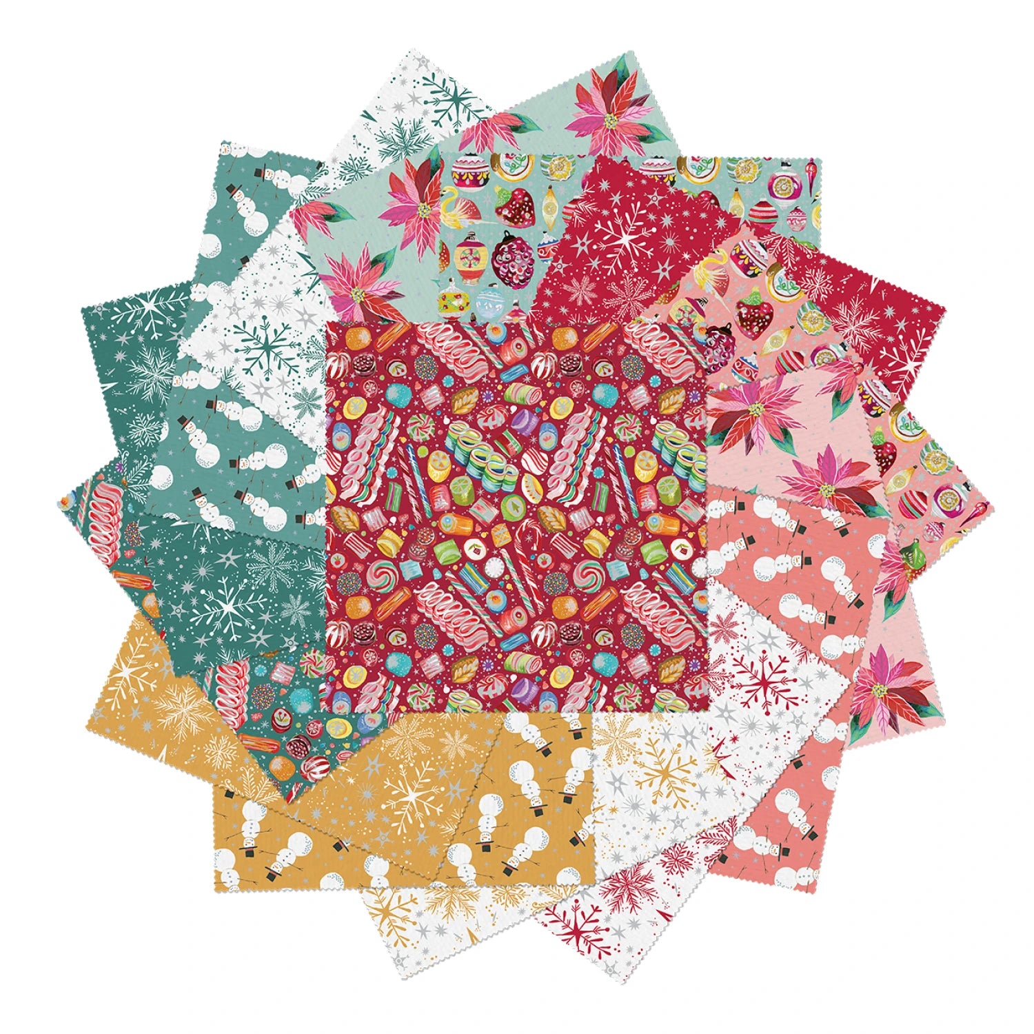 Magical Season | 10" Square Pack by Katie Daisy for Benartex | 42 pcs | 100% Cotton