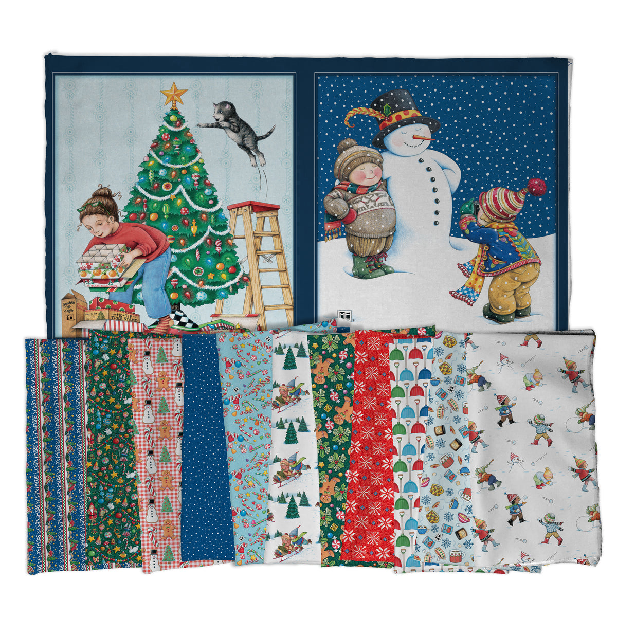 Snow Day | Cookie Nibbler - Red by Mary Engelbreit for FreeSpirit | PWMY036.RED