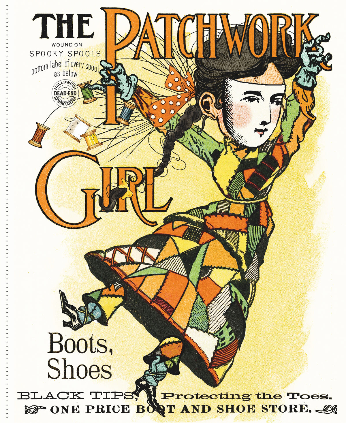 Scary Scraps | Patchwork Girl Panel by J. Wecker Frisch for Riley Blake | PD17600-PANEL