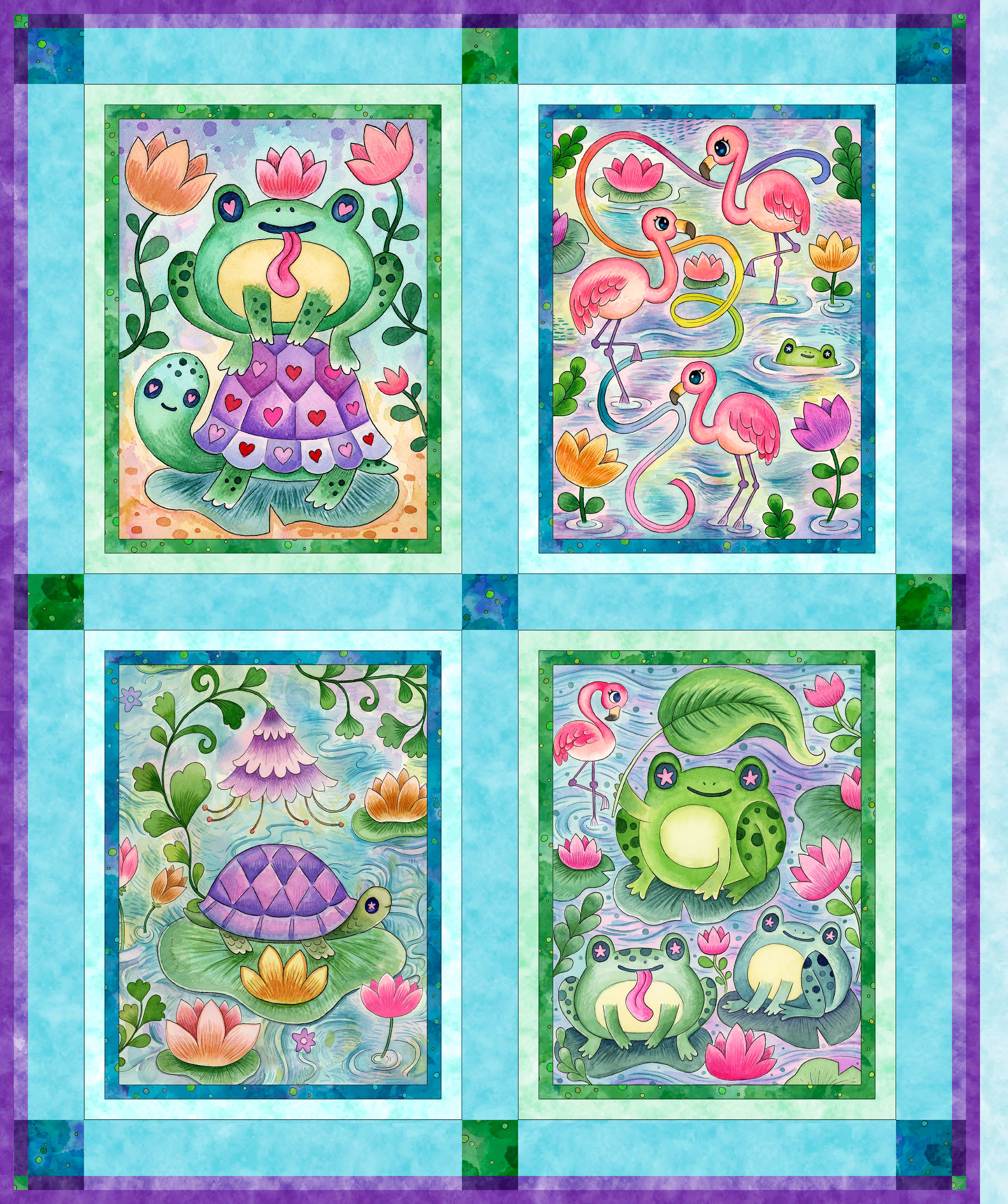 Pondside Pals | Fat Quarter Bundle by Jeremiah Ketner for P&B Textiles | 16 pcs