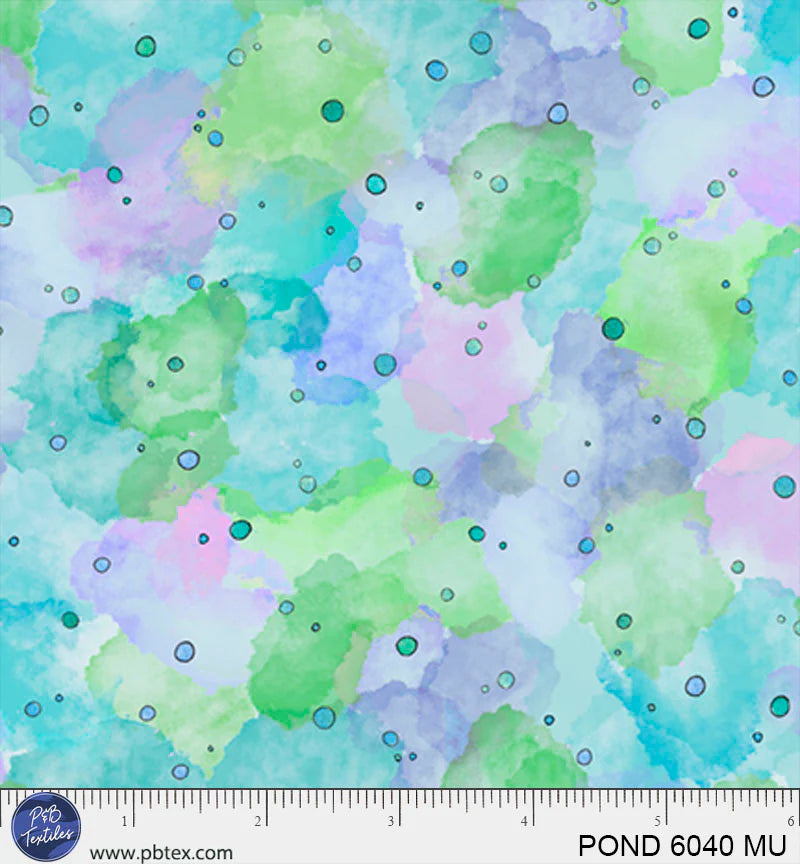 Pondside Pals | Clouds and Bubbles Multi by Jeremiah Ketner for P&B Textiles | POND6040-MU
