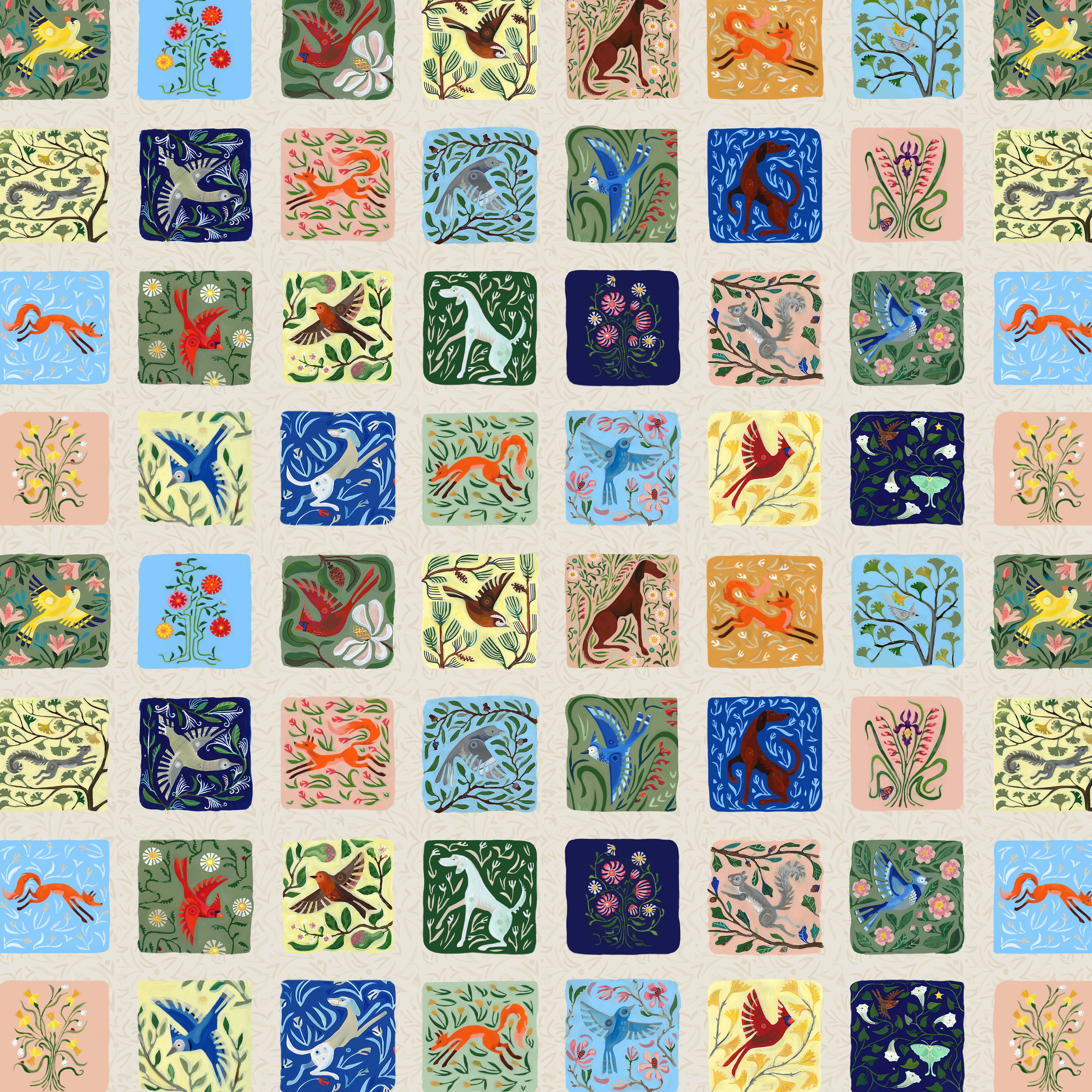 Backyard Wonder | Storytellers Patchwork by Adam Trest for FreeSpirit | PWAT002.TILE