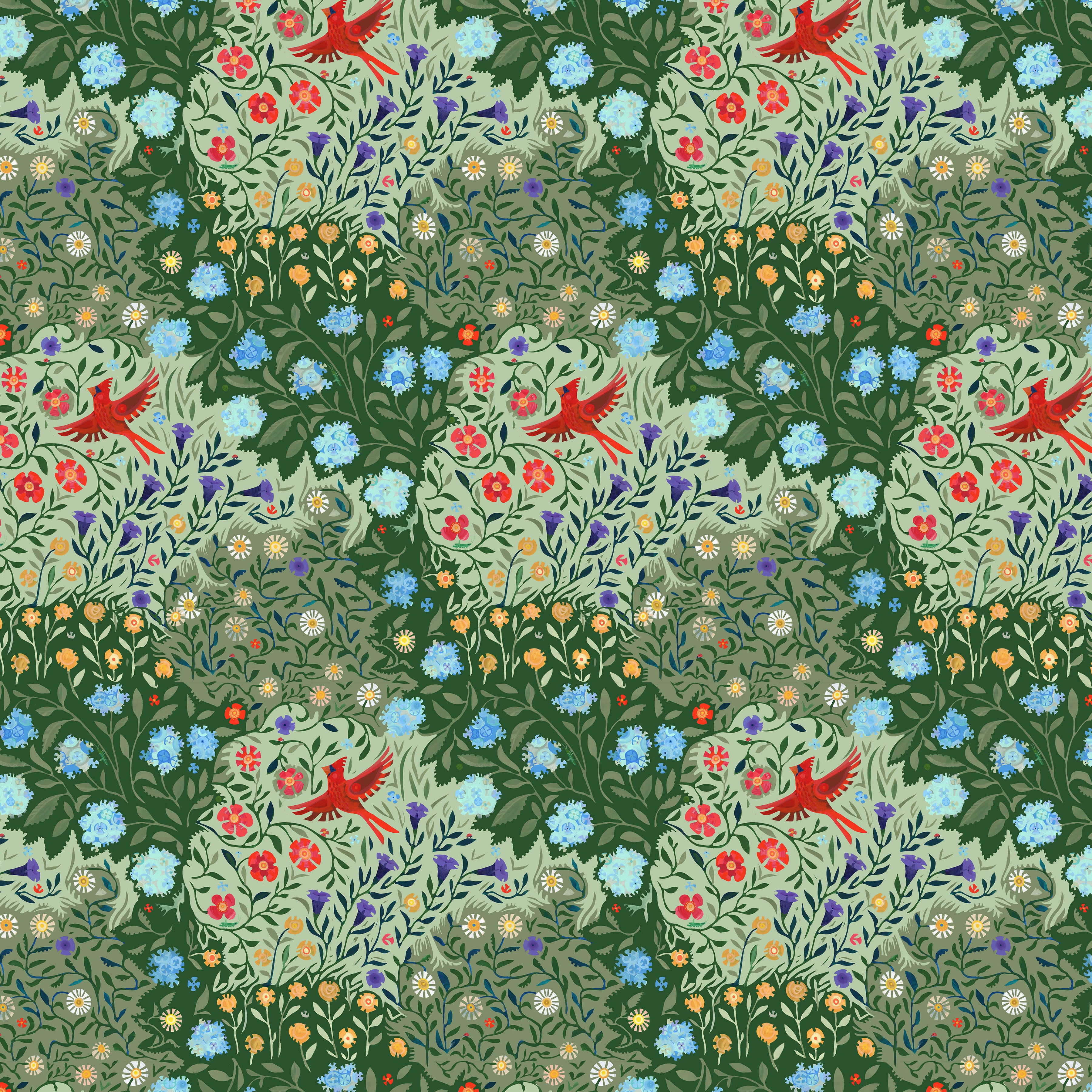 Backyard Wonder | Through the Garden - Green by Adam Trest for FreeSpirit | PWAT003.GREEN