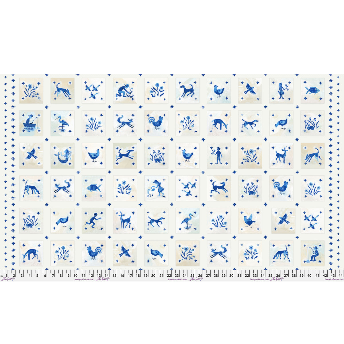 Azul | Azulejos by Adam Trest for FreeSpirit | PWAT013-AZUL