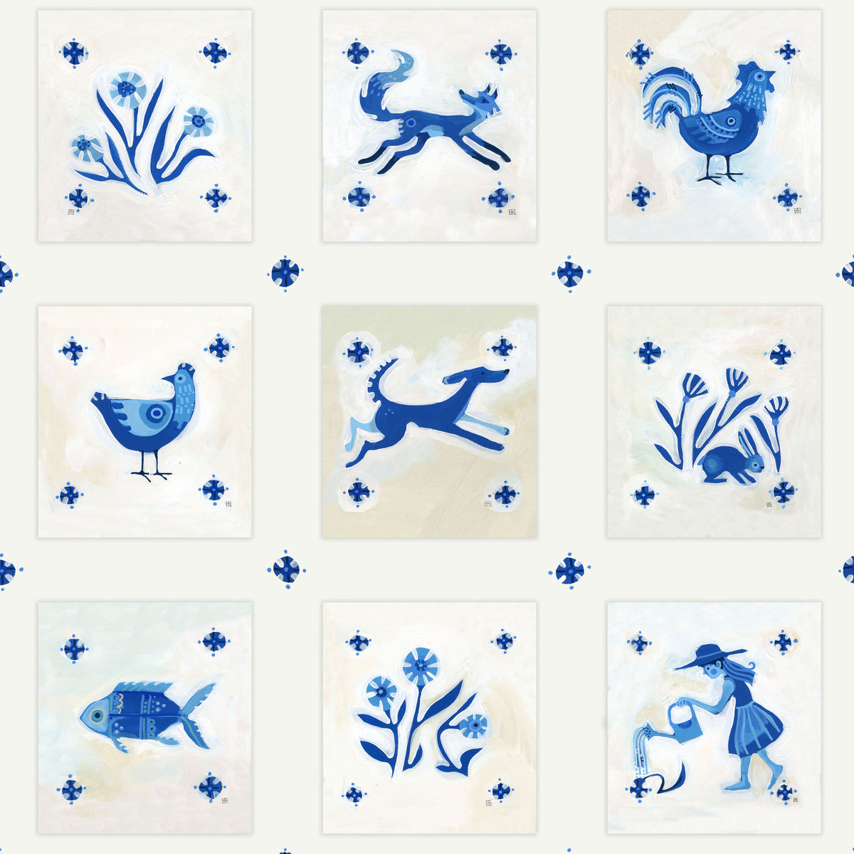 Azul | Azulejos by Adam Trest for FreeSpirit | PWAT013-AZUL