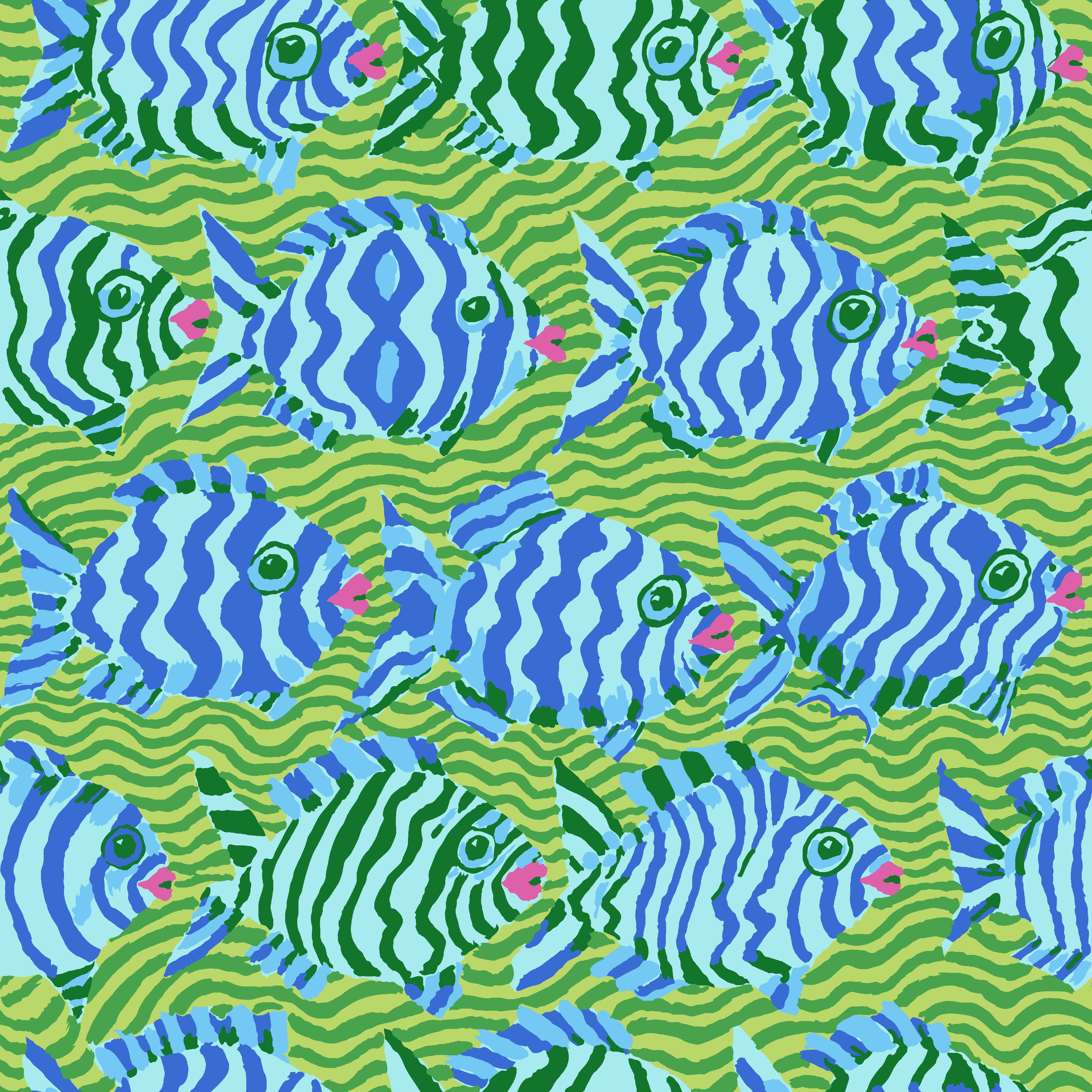 August 2025 | Minnows - Lime by Kaffe Fassett Collective for FreeSpirit | PWBM100.LIME