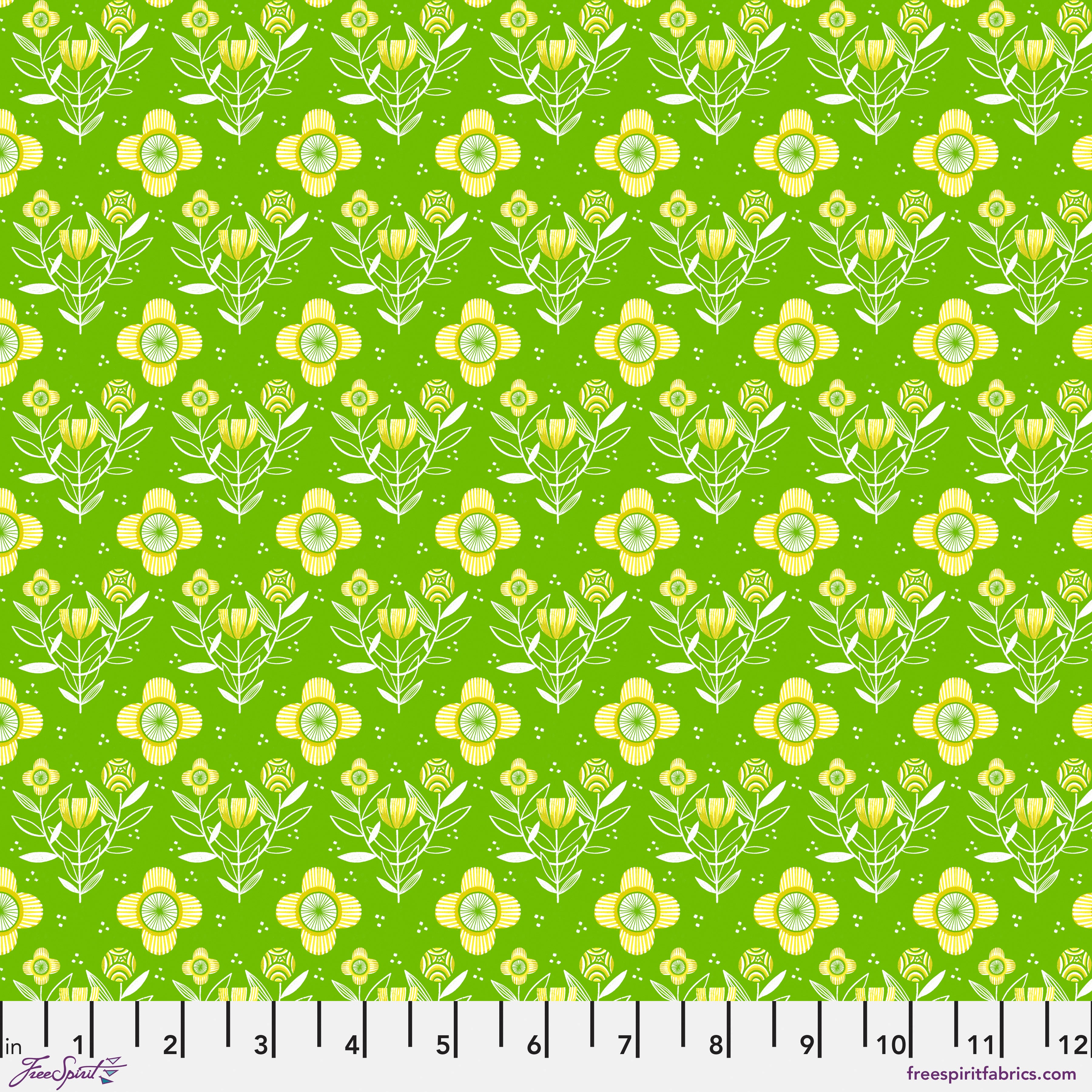 What the Birds Said | Always Flowers - Green by Cori Dantini for FreeSpirit | PWCD151.XGREEN