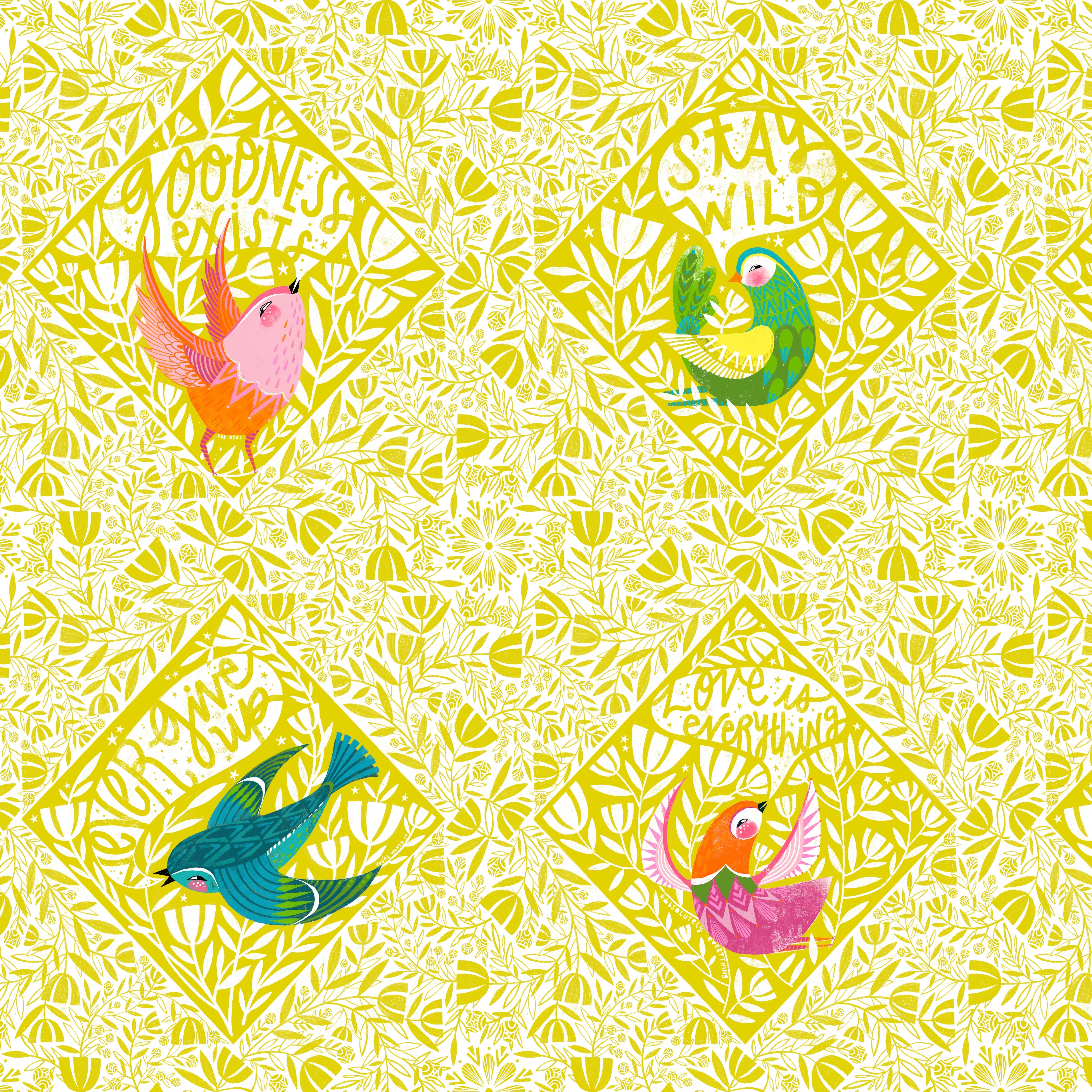 What the Birds Said | What the Birds Said - Tile by Cori Dantini for FreeSpirit | PWCD162.XTILE