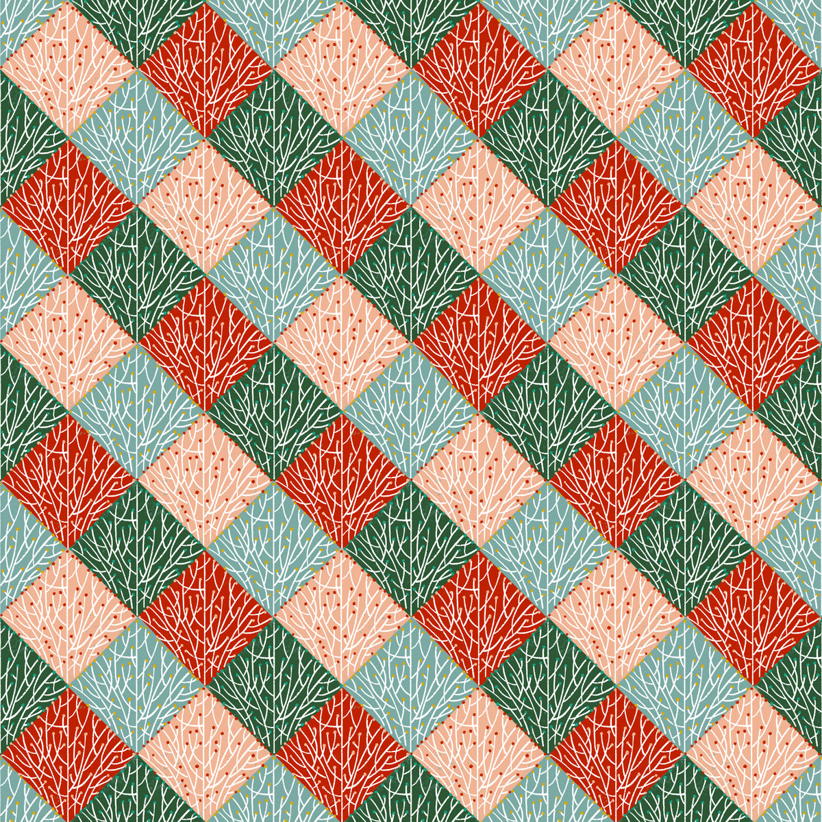 Silent Night | Branch Work - Multi by Cori Dantini for FreeSpirit | PWCD178.XMULTI