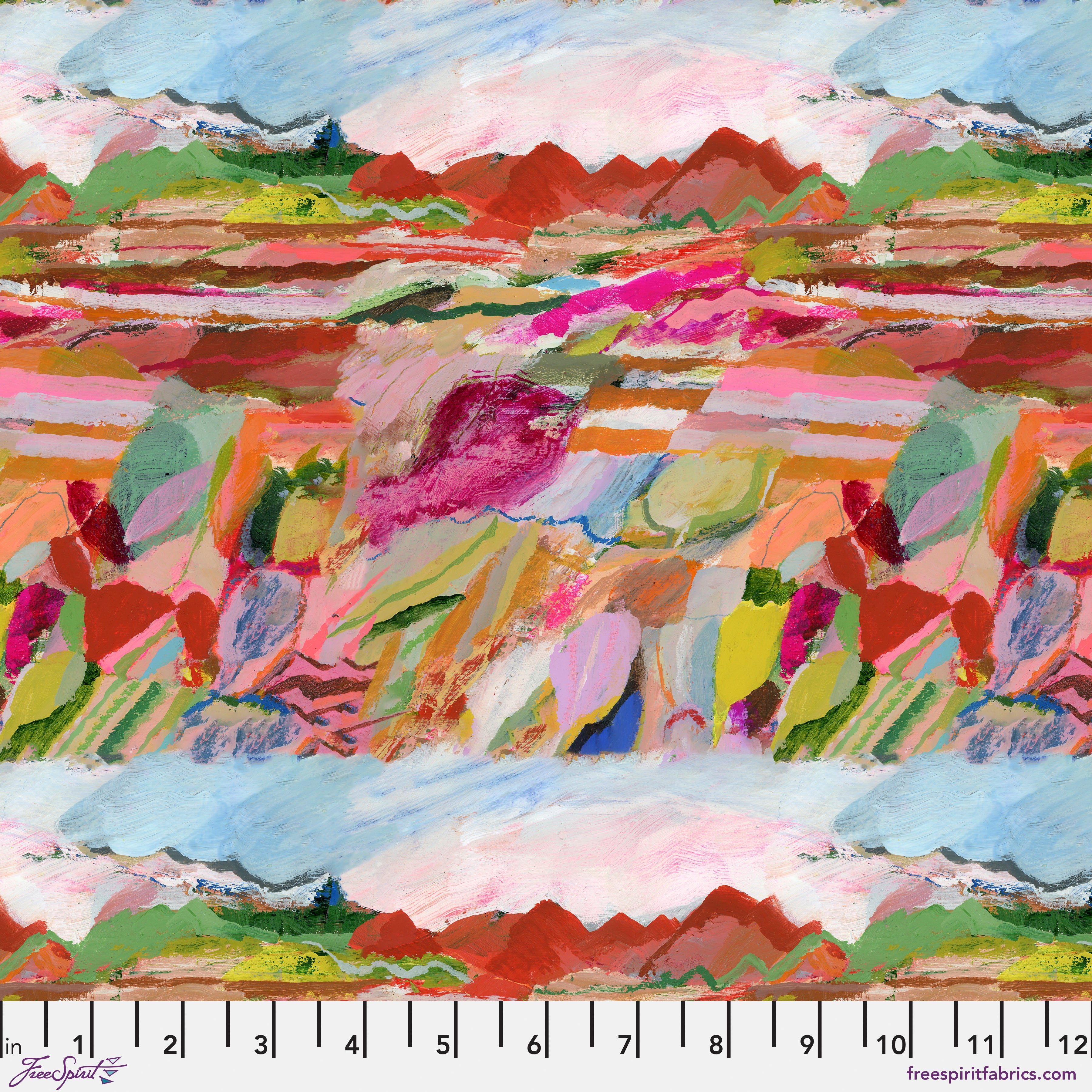 Pompadours in Pink | Red Song - Multi by Carolyn Gaven for FreeSpirit | PWCG031.MULTI