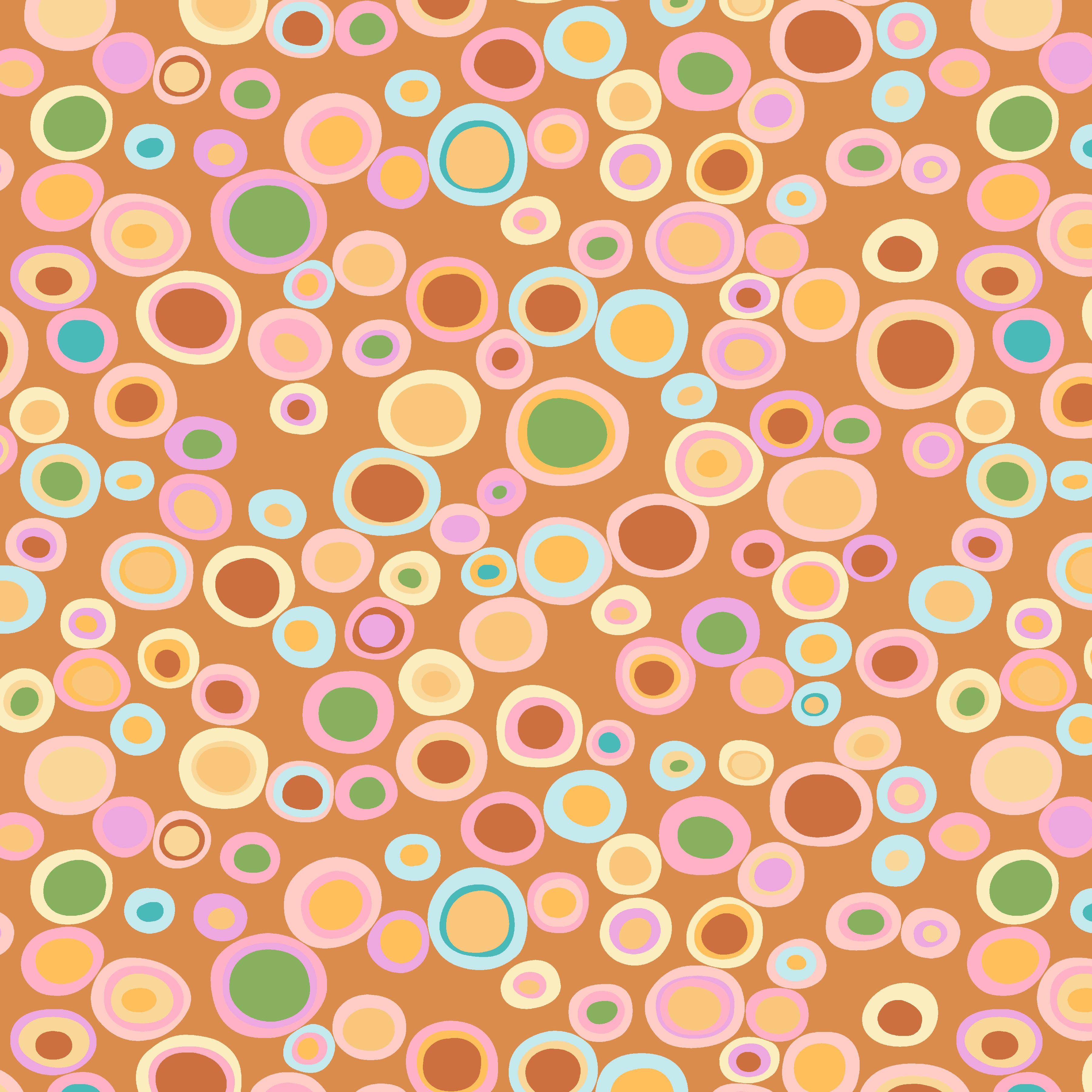 Kaffe: From the Archives | Bubbles - Ochre by Kaffe Fassett Collective for FreeSpirit | PWGP015.OCHRE