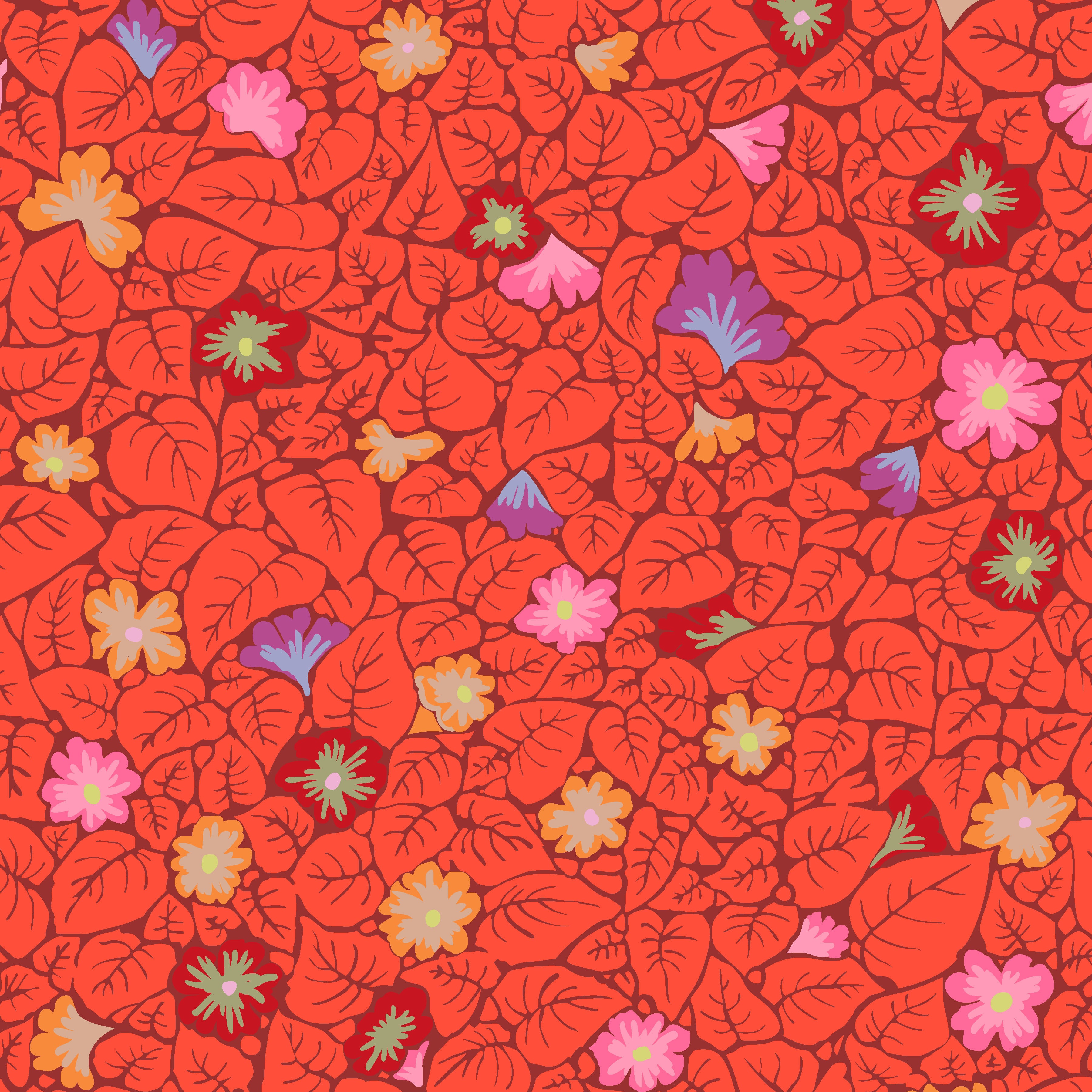 Kaffe: From the Archives | Leaves - Red by Kaffe Fassett Collective for FreeSpirit | PWGP030.RED