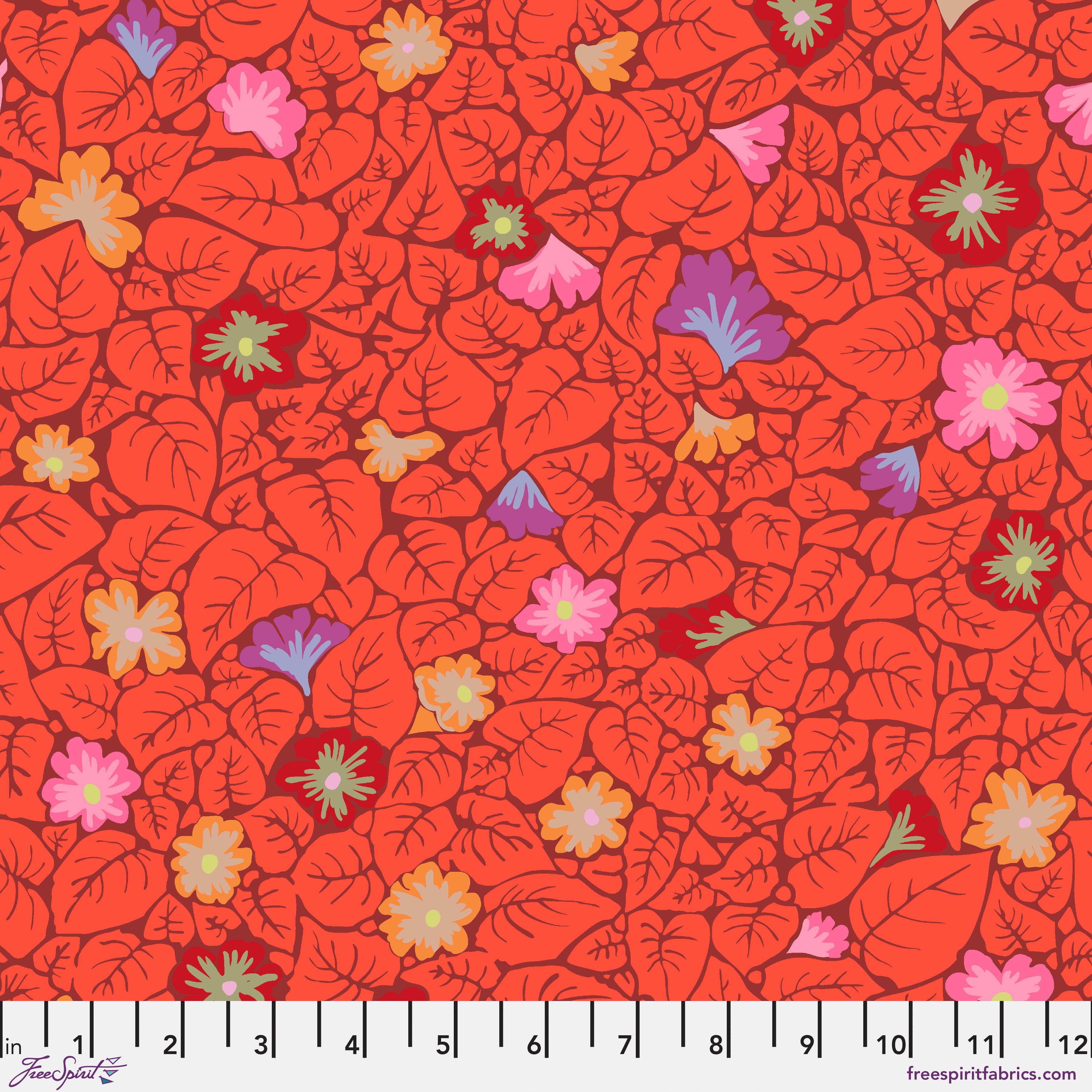 Kaffe: From the Archives | Leaves - Red by Kaffe Fassett Collective for FreeSpirit | PWGP030.RED