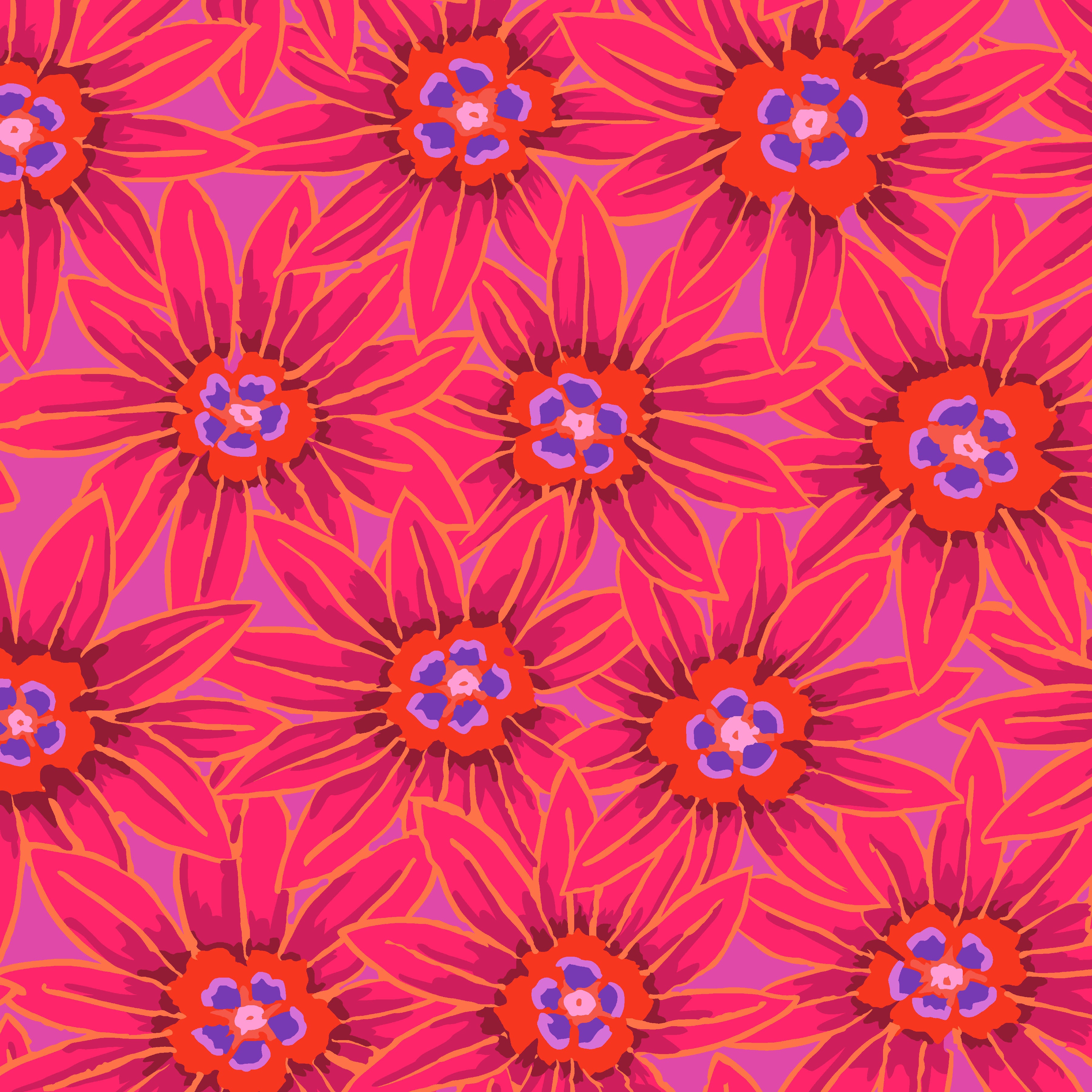 Kaffe: From the Archives | Potentilla - Red by Kaffe Fassett Collective for FreeSpirit | PWGP064.RED