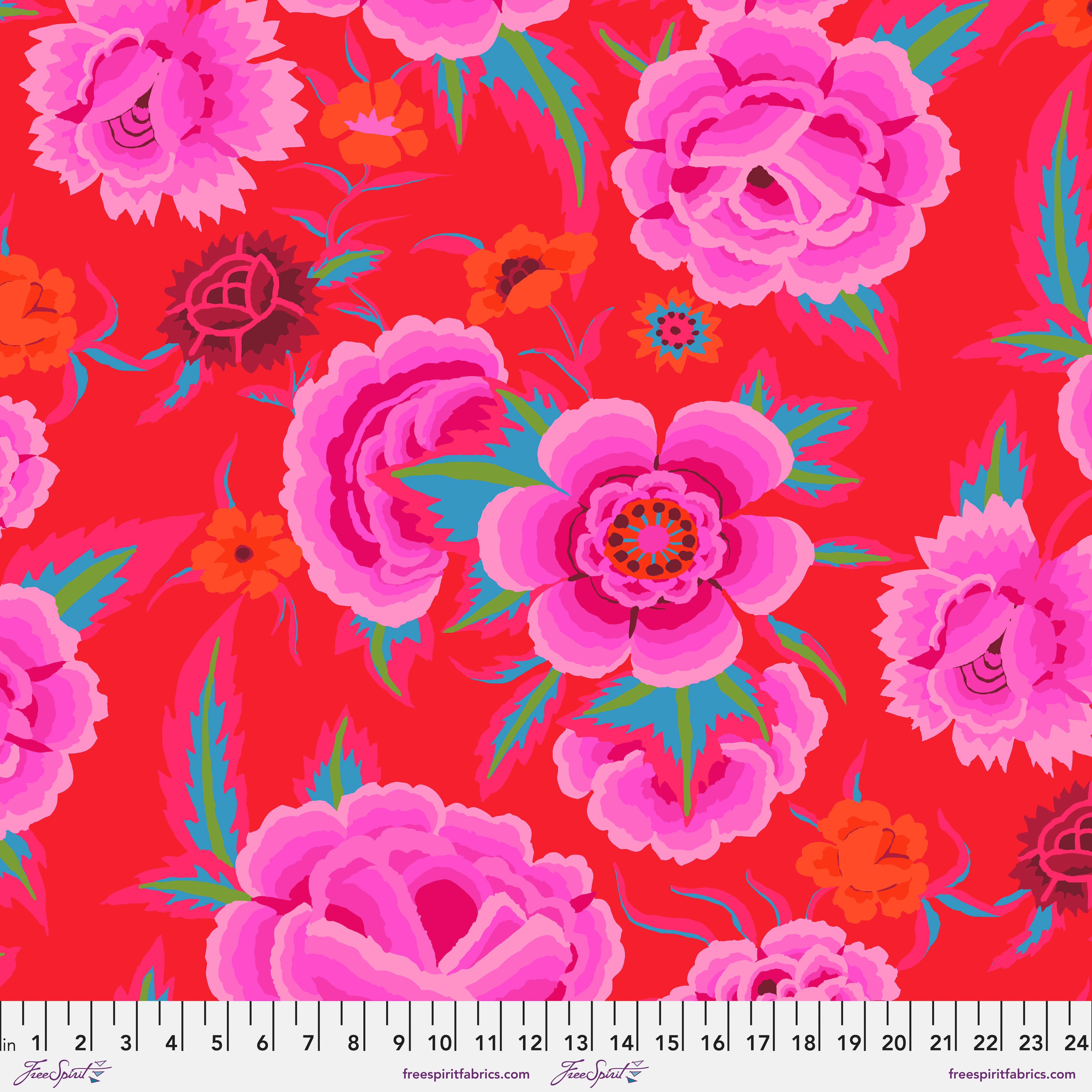 Stash | Embroidered Shawl - Magenta by Kaffe Fassett Collective for FreeSpirit | PWGP106.MAGENTA