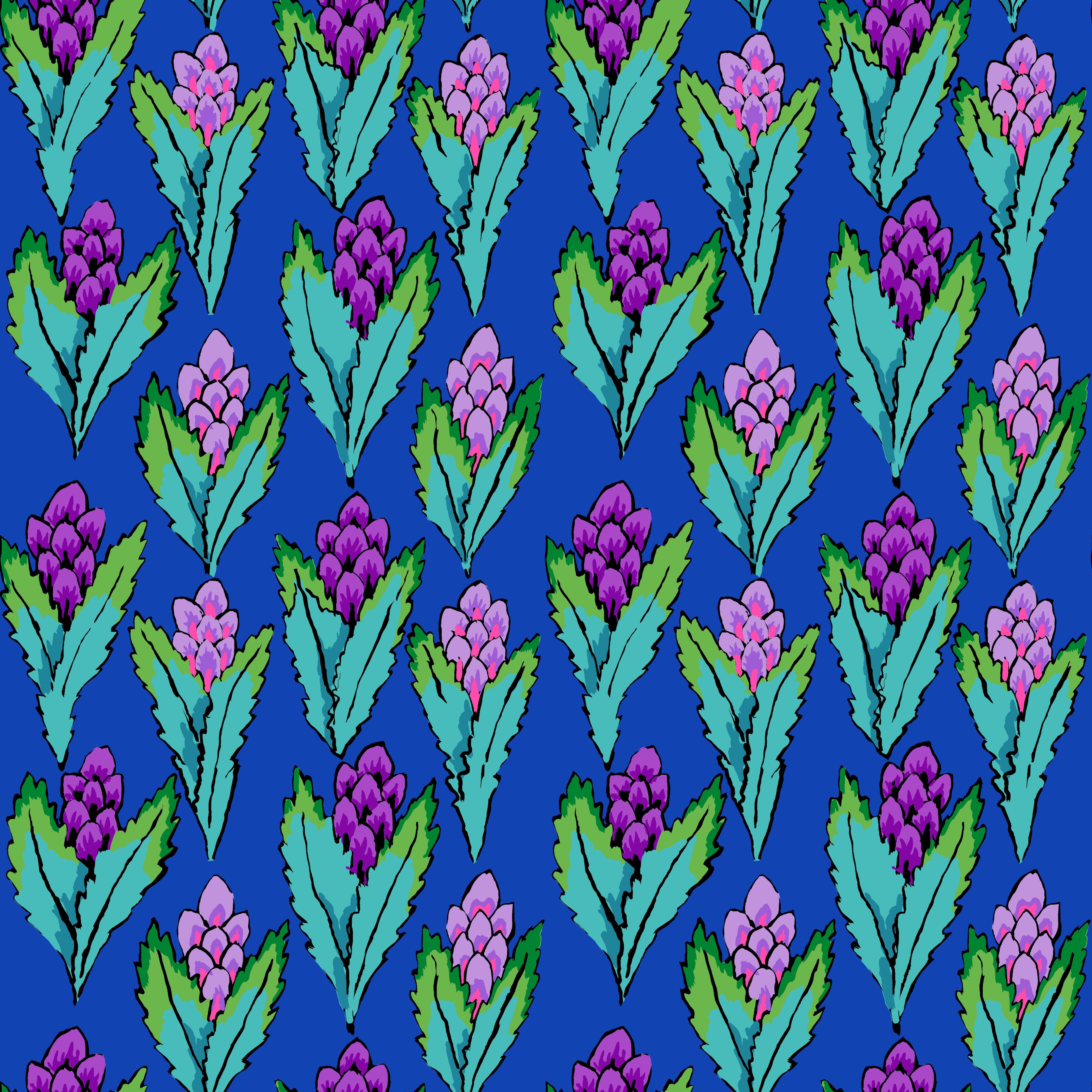 February 2026 | Hyacinth - Blue by Kaffe Fassett Collective for FreeSpirit | PWGP214.BLUE