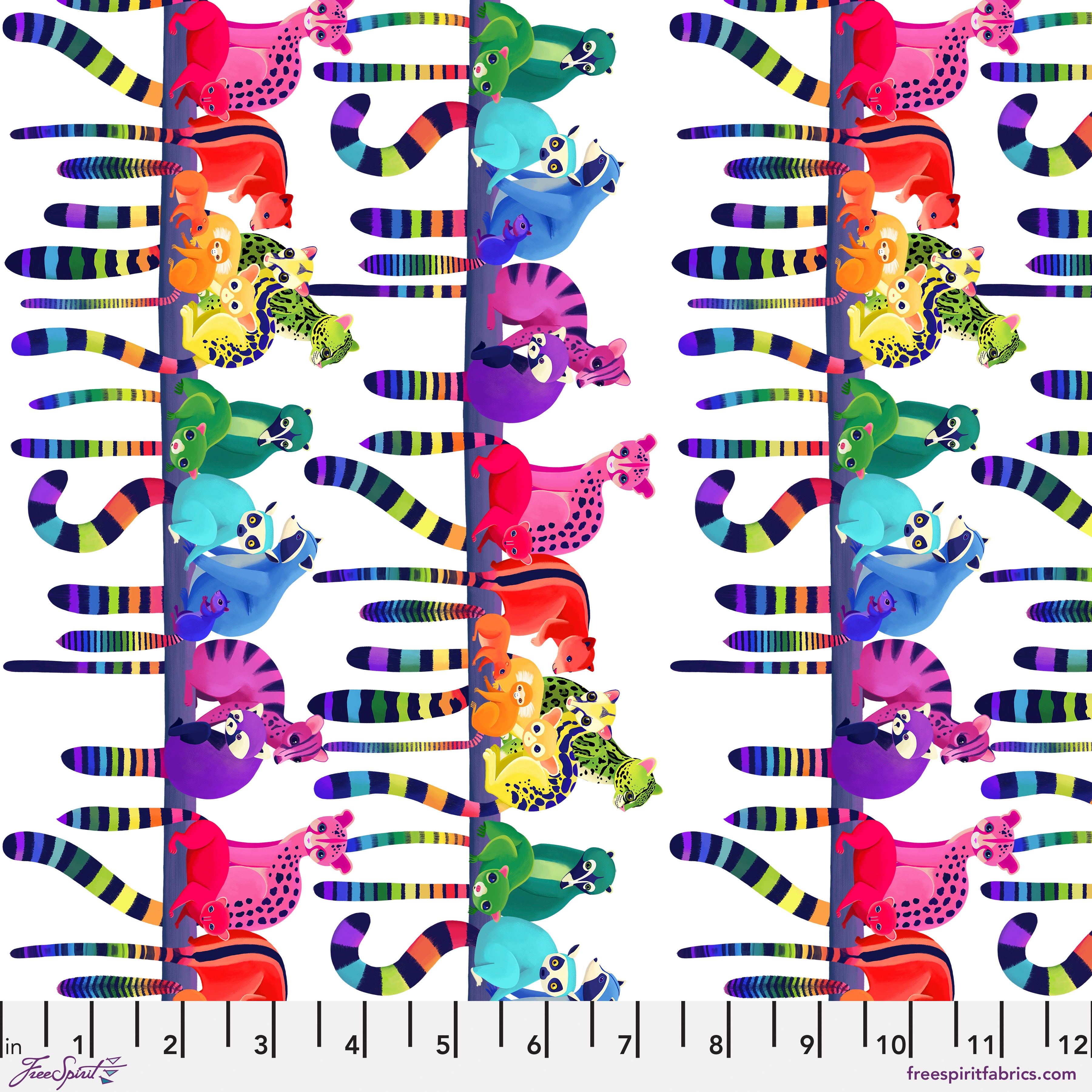 Love in the Wild | Ringtail Love Day - White by Katy Tanis for FreeSpirit | PWKT040.XWHITE